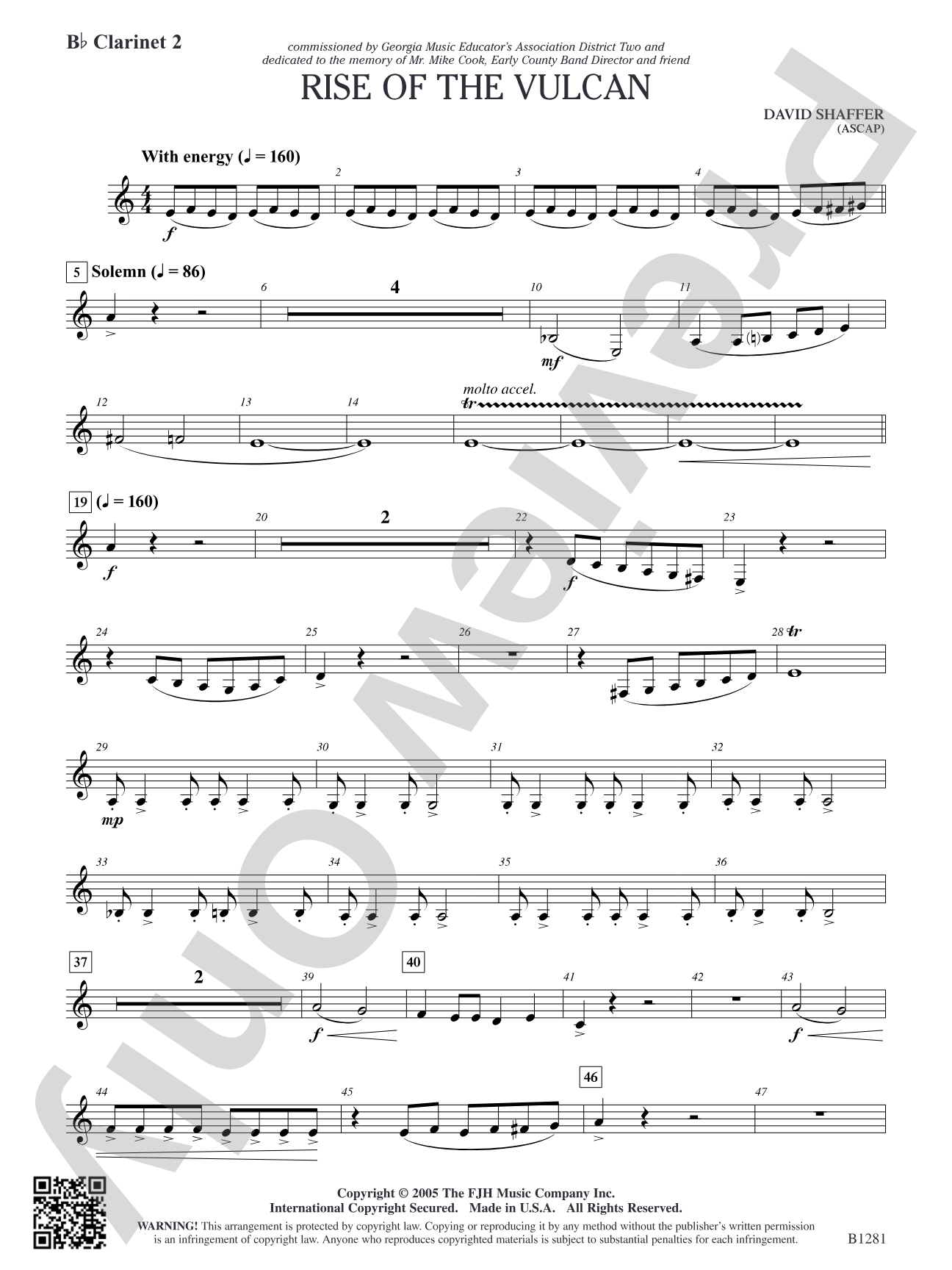 Rise of the Vulcan: B-flat Clarinet 2