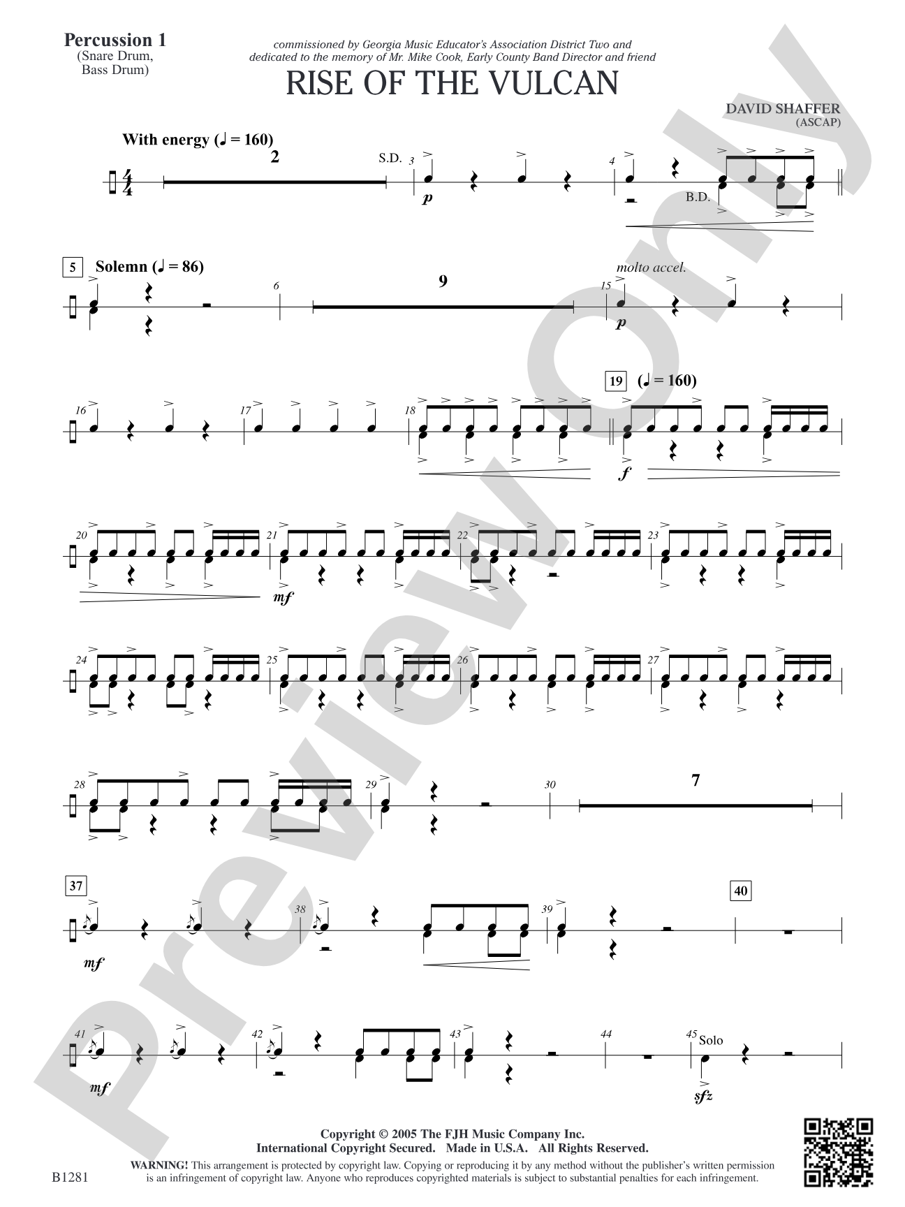 Rise of the Vulcan: Percussion 1