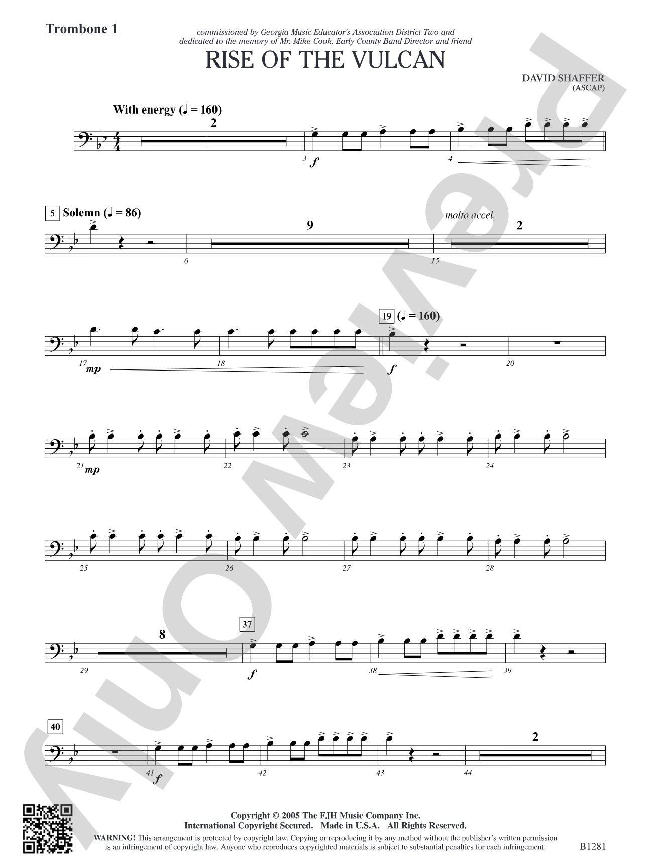 Rise of the Vulcan: Trombone 1