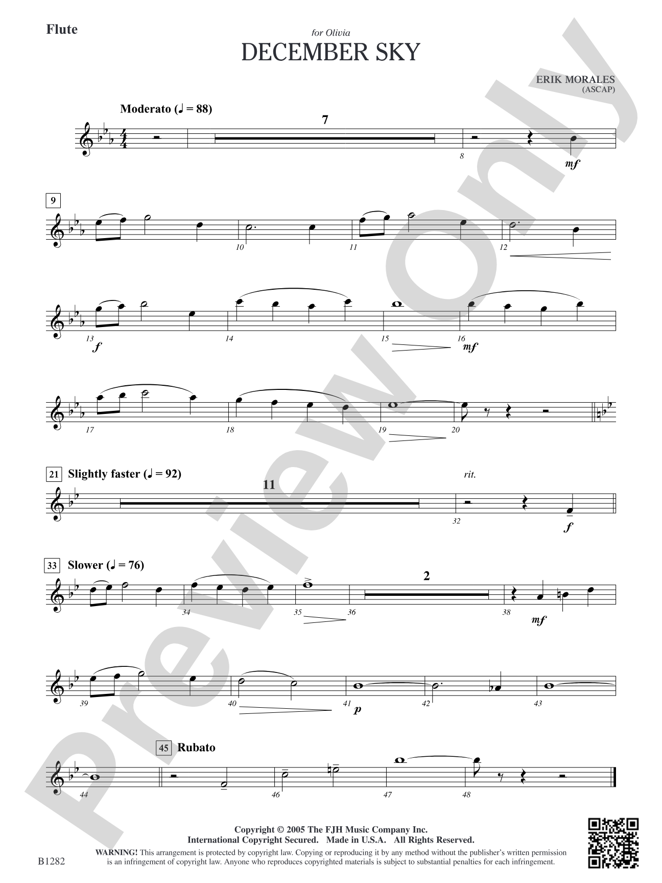December Sky: Flute