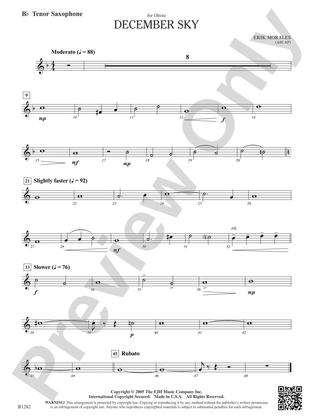 December Sky: B-flat Tenor Saxophone