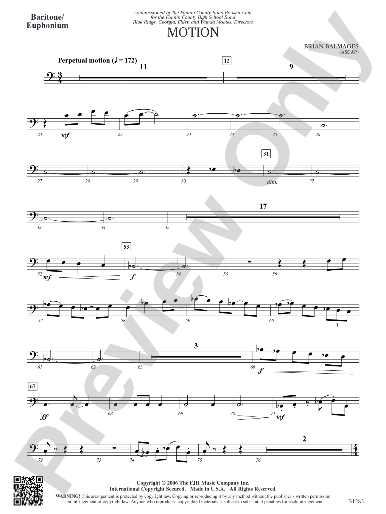 Motion: Baritone/Euphonium
