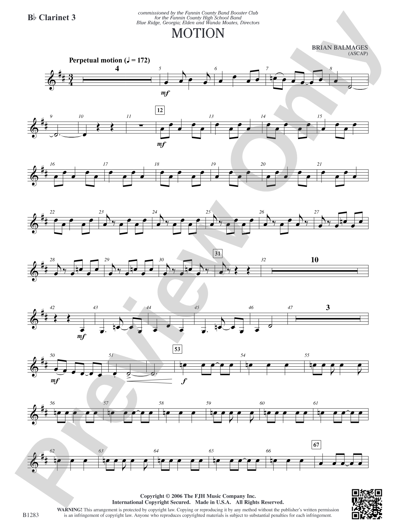 Motion: B-flat Clarinet 3