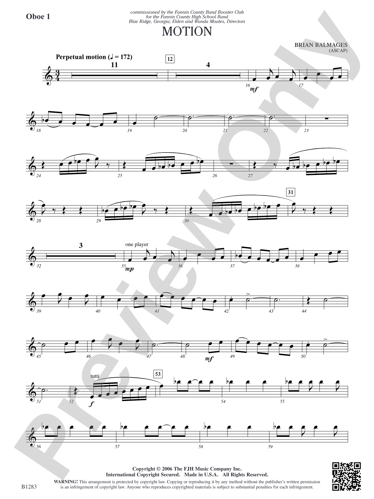 Motion: Oboe 1