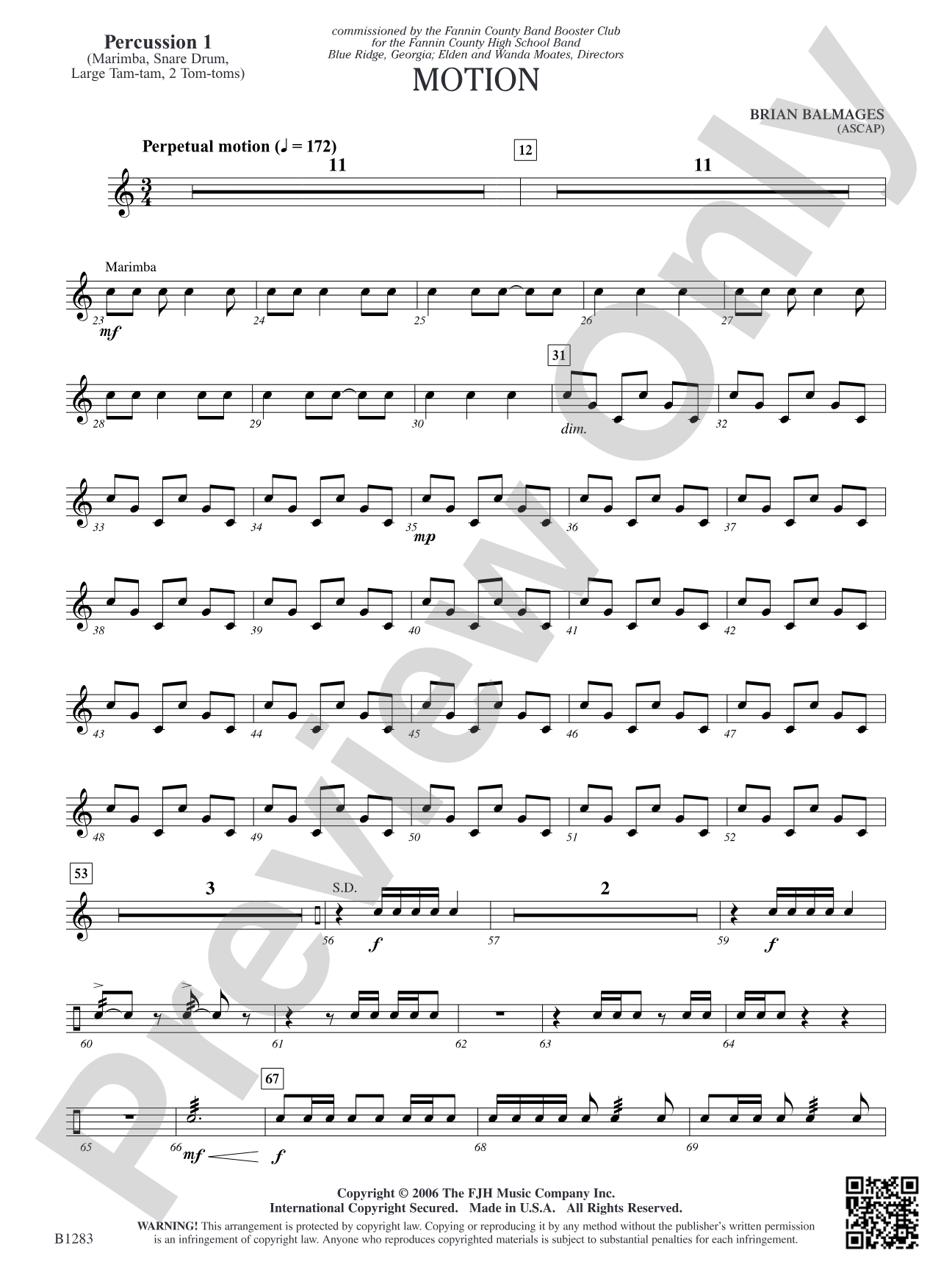 Motion: Percussion 1