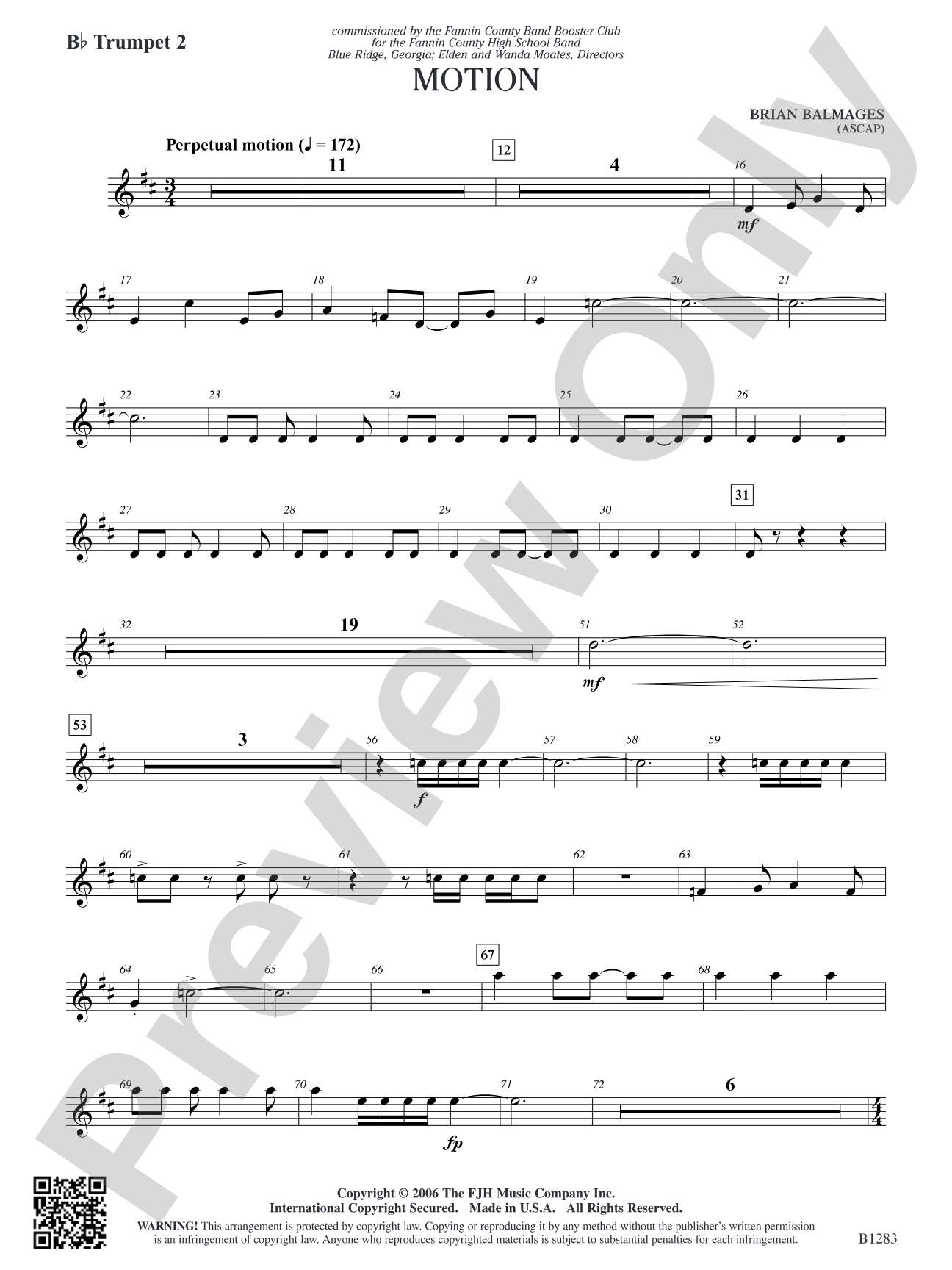 Motion: B-flat Trumpet 2