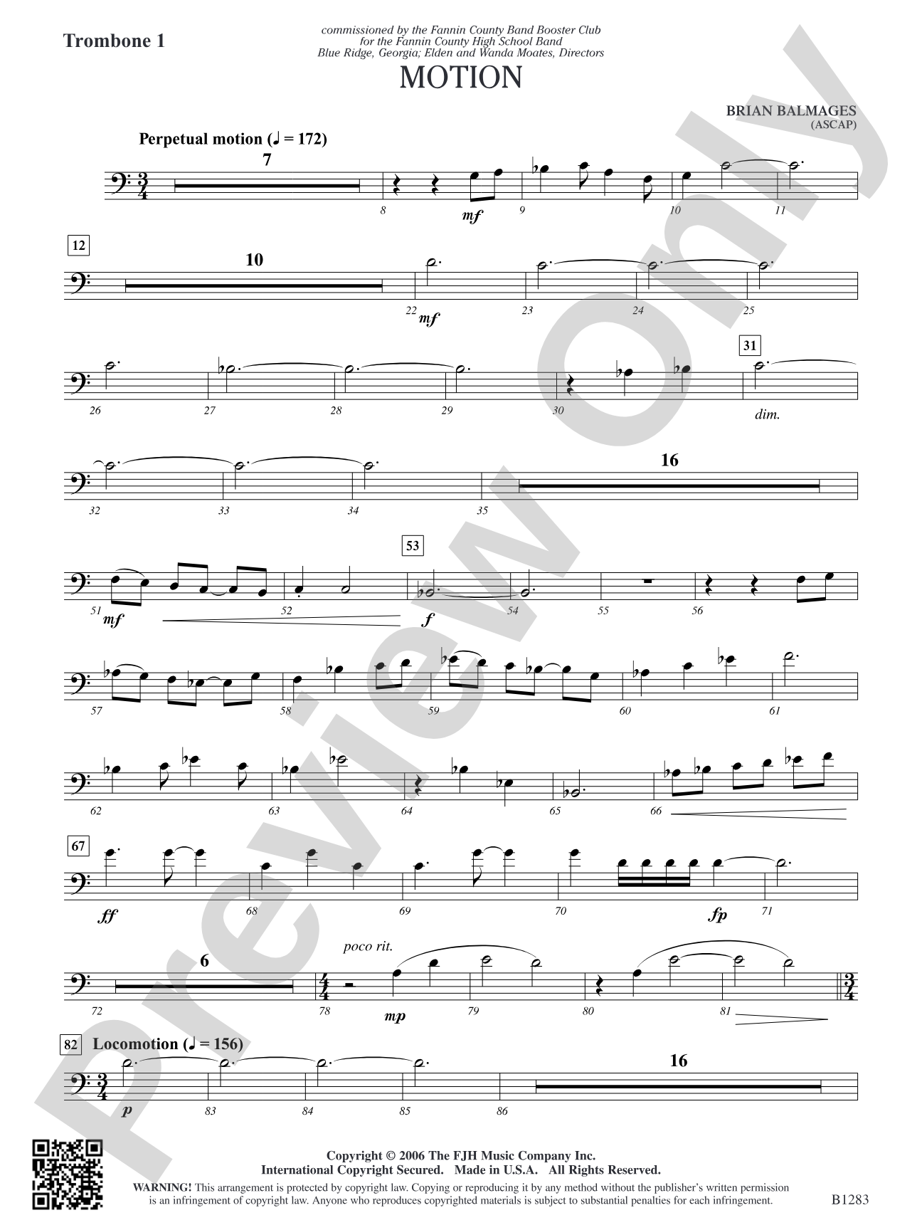 Motion: Trombone 1