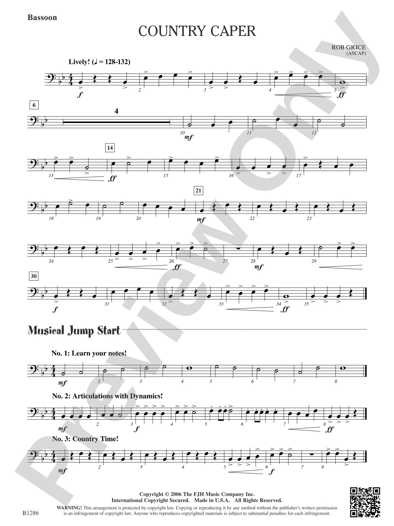Country Caper: Bassoon