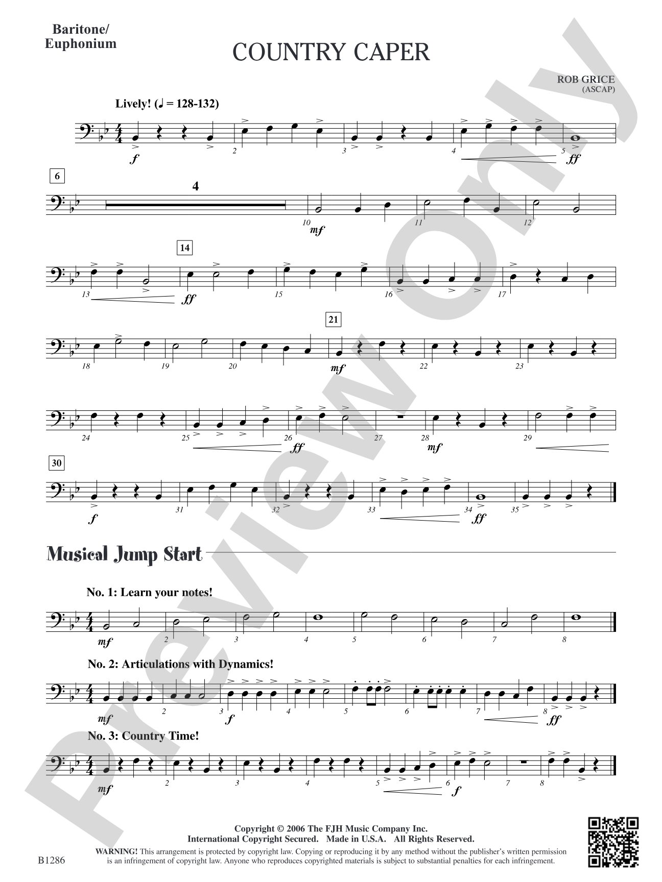 Country Caper: Baritone/Euphonium