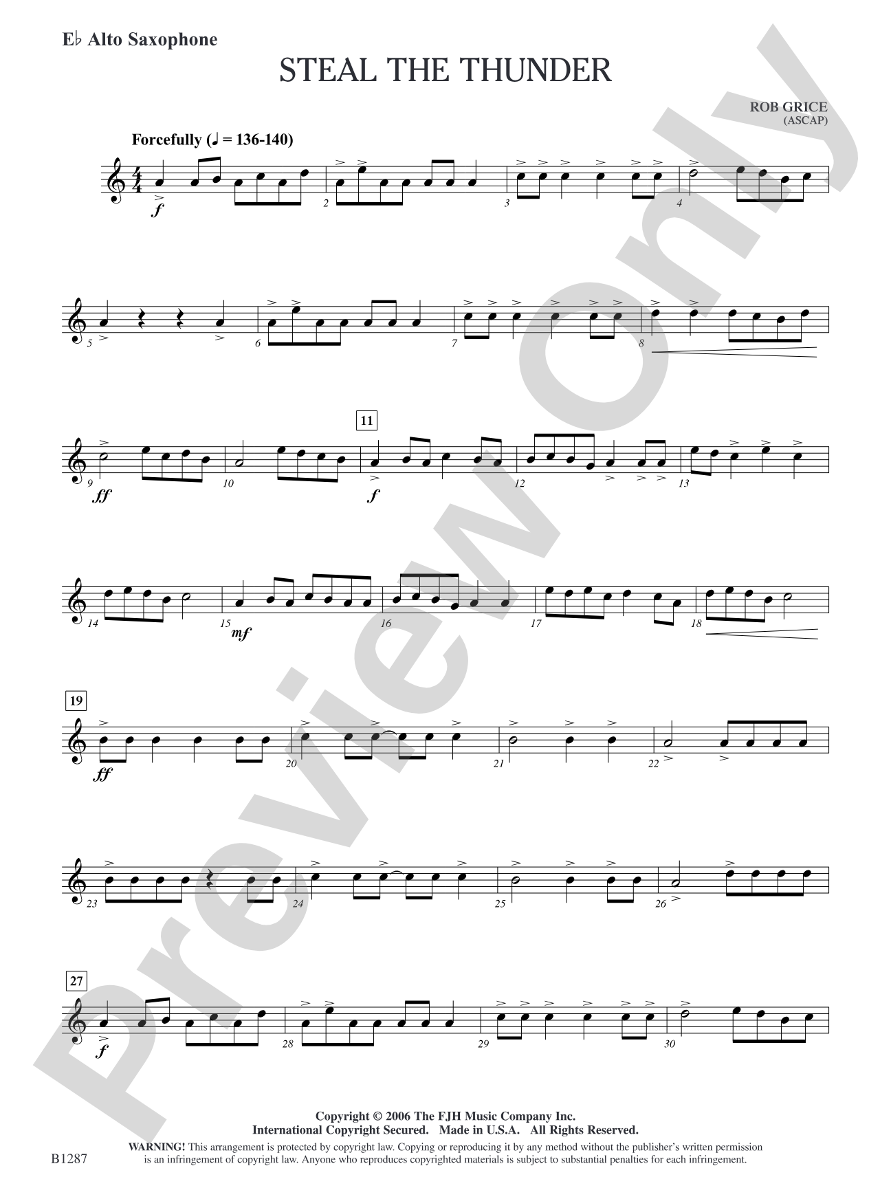 Steal the Thunder: E-flat Alto Saxophone