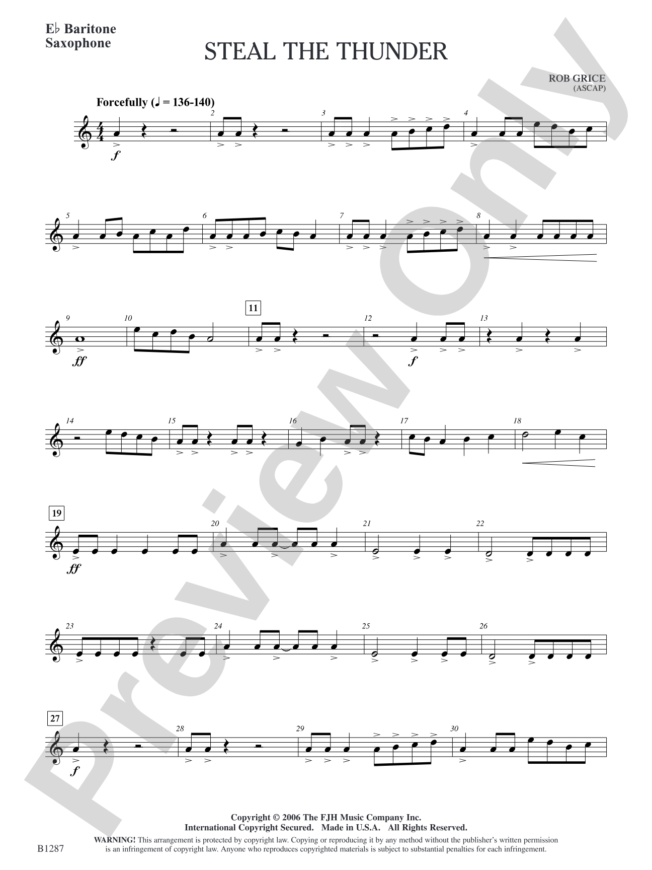 Steal the Thunder: E-flat Baritone Saxophone