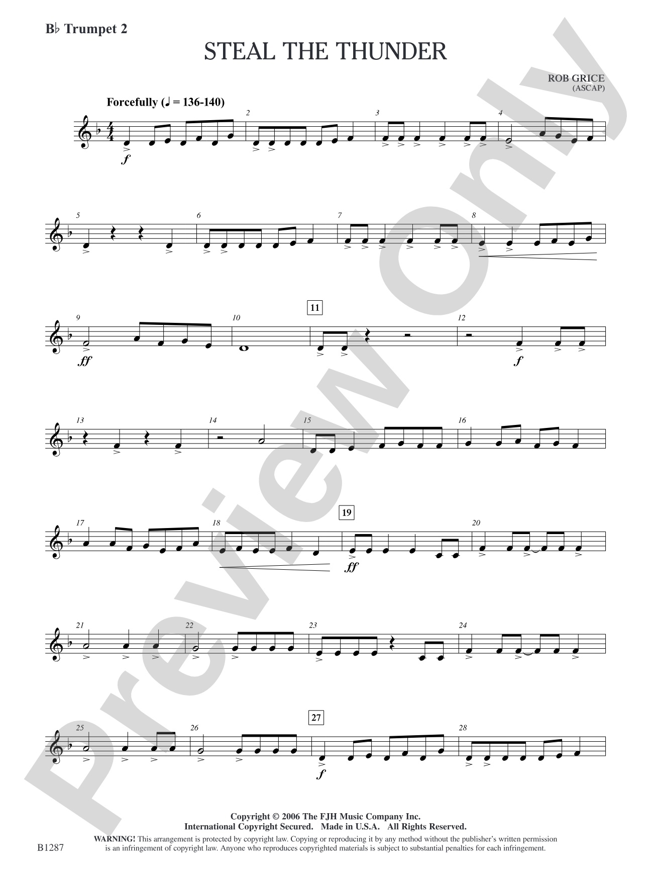 Steal the Thunder: B-flat Trumpet 2