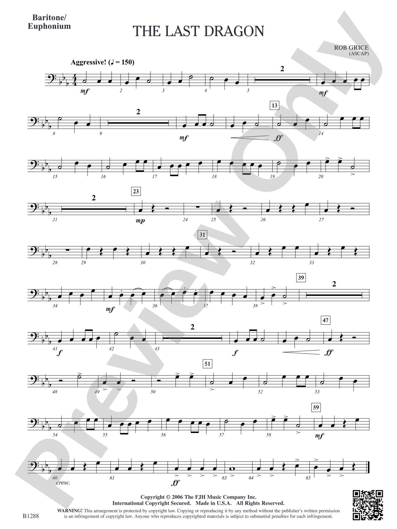 The Last Dragon: Baritone/Euphonium