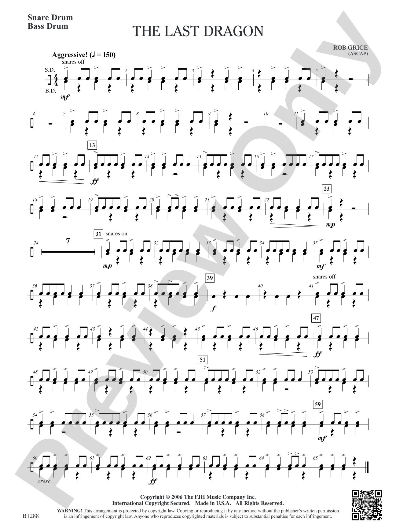 The Last Dragon: Snare Drum/Bass Drum