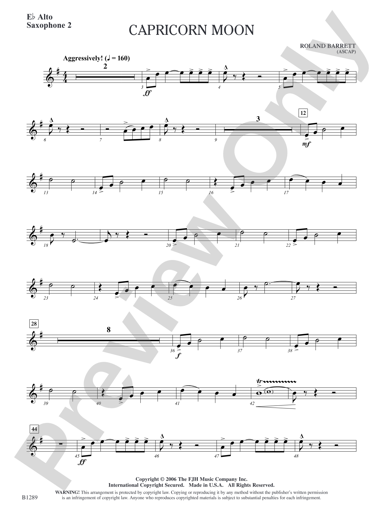 Capricorn Moon: E-flat Alto Saxophone 2