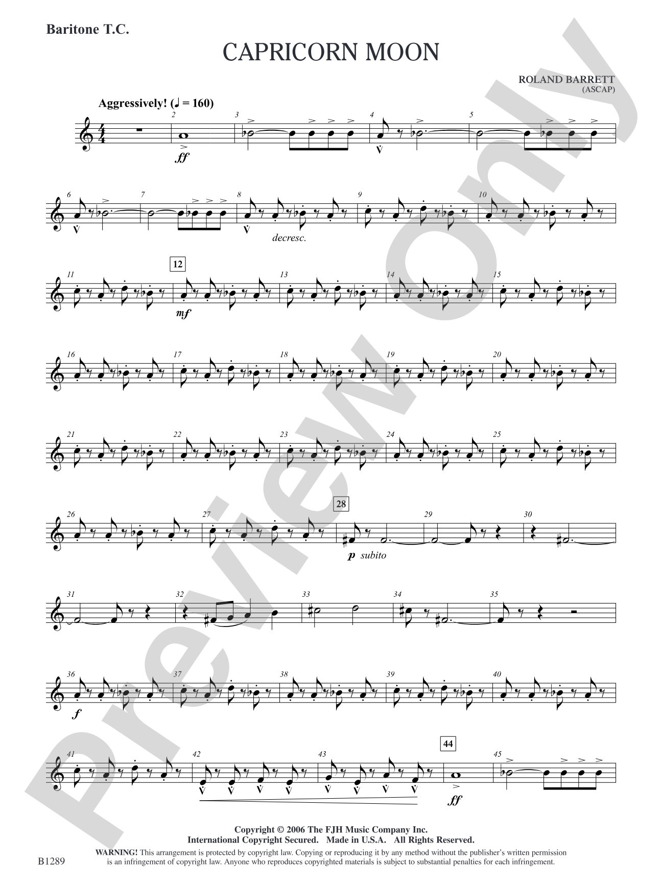 Capricorn Moon: Baritone T.C.