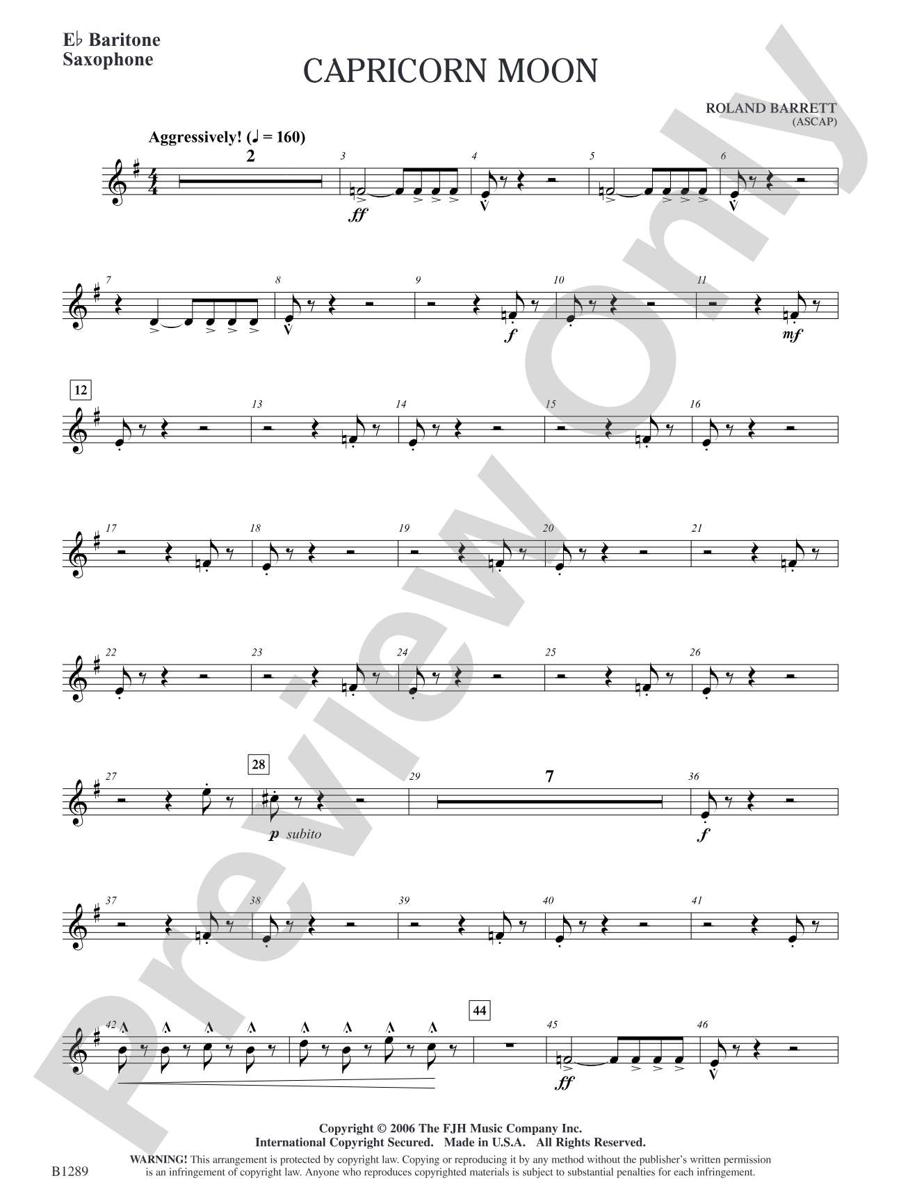 Capricorn Moon: E-flat Baritone Saxophone