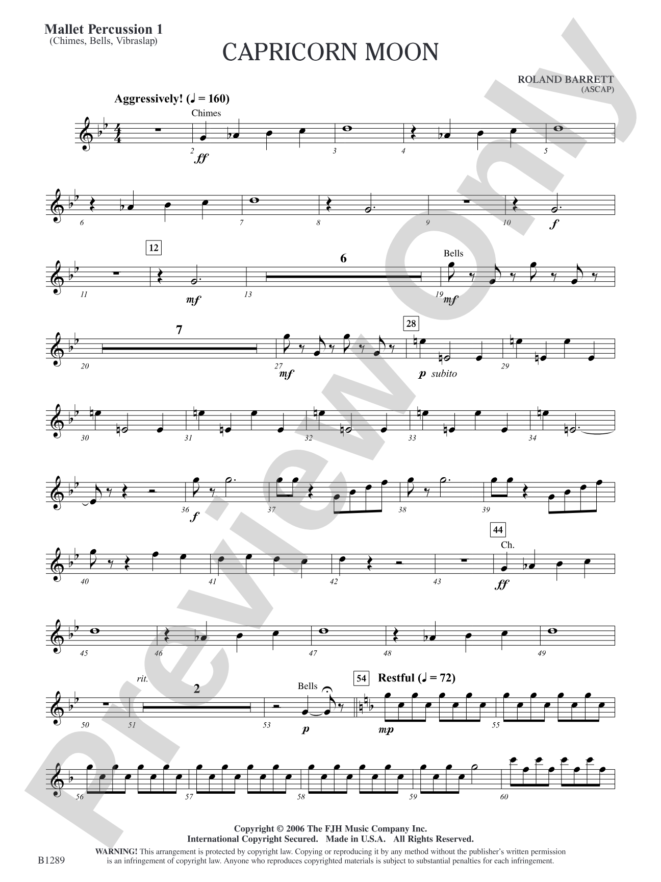 Capricorn Moon: Mallet Percussion 1