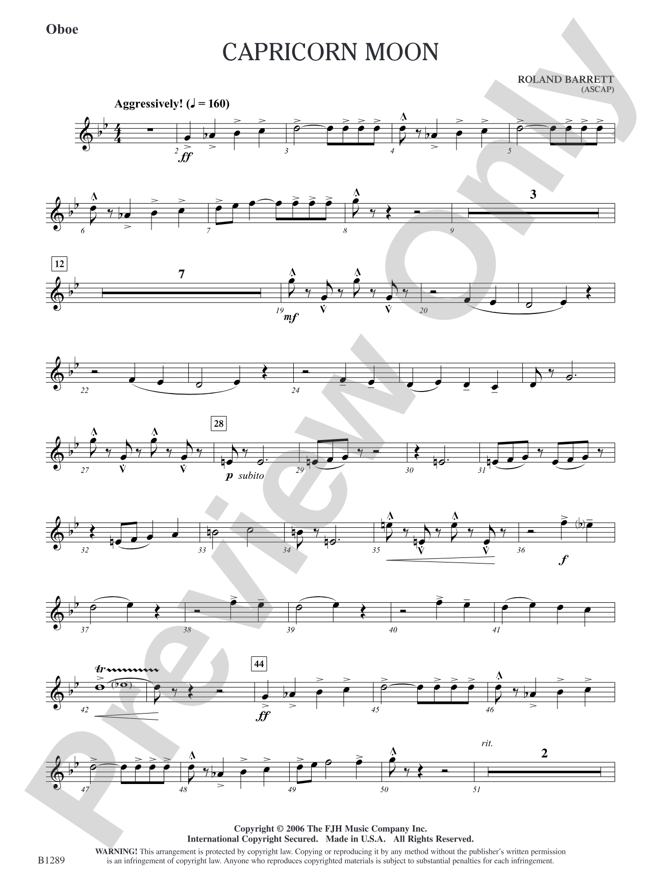 Capricorn Moon: Oboe