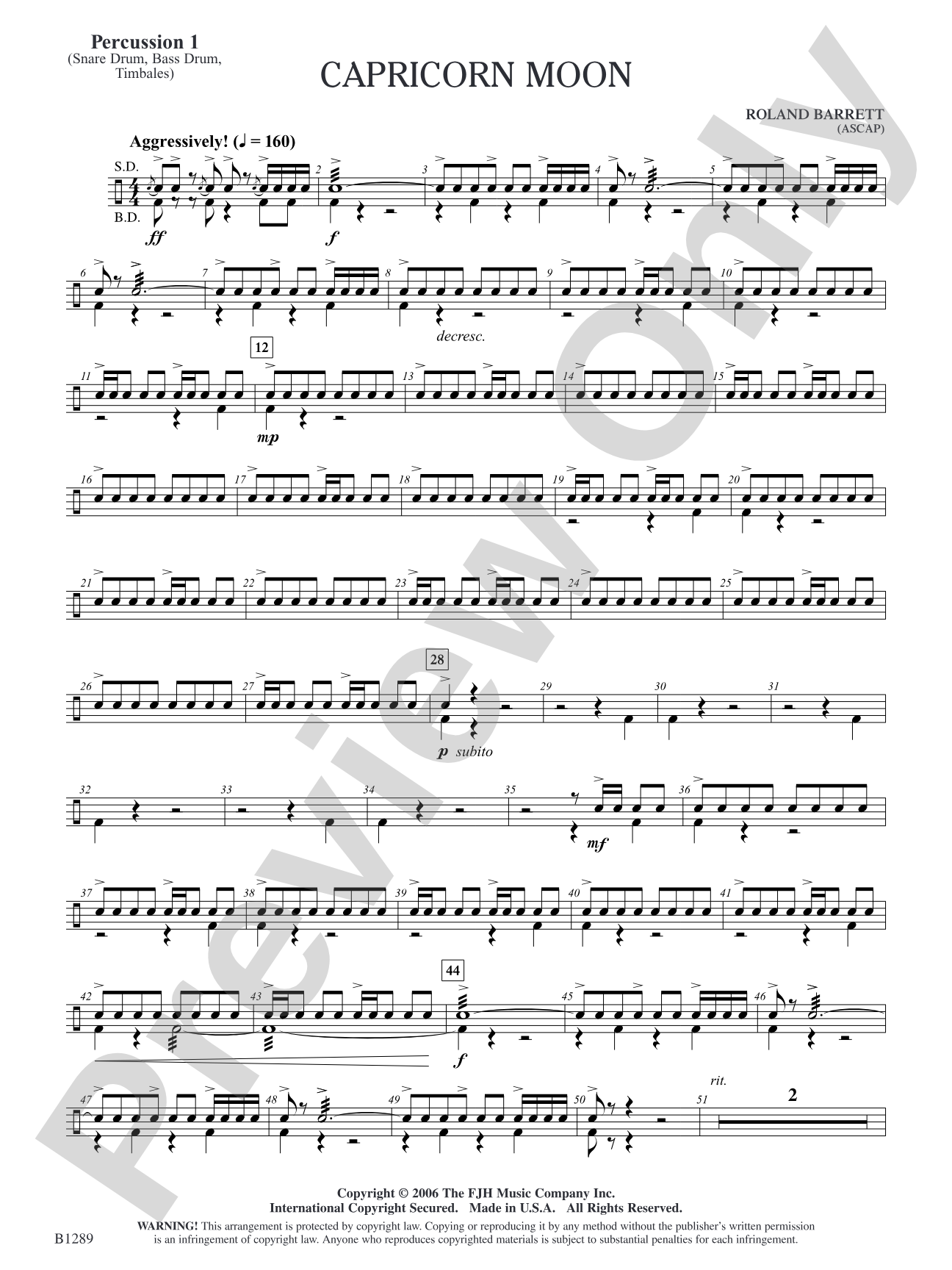 Capricorn Moon: Percussion 1