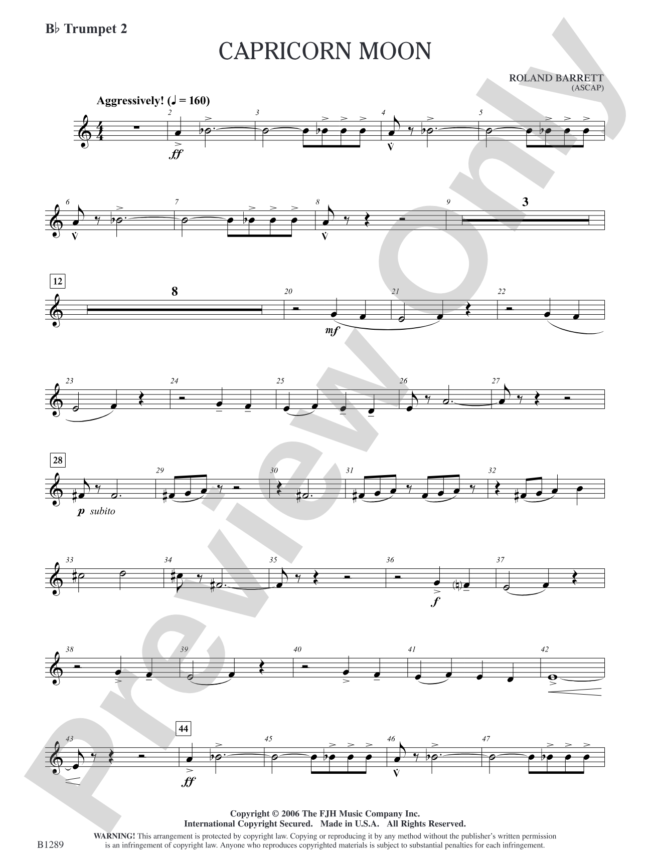 Capricorn Moon: B-flat Trumpet 2