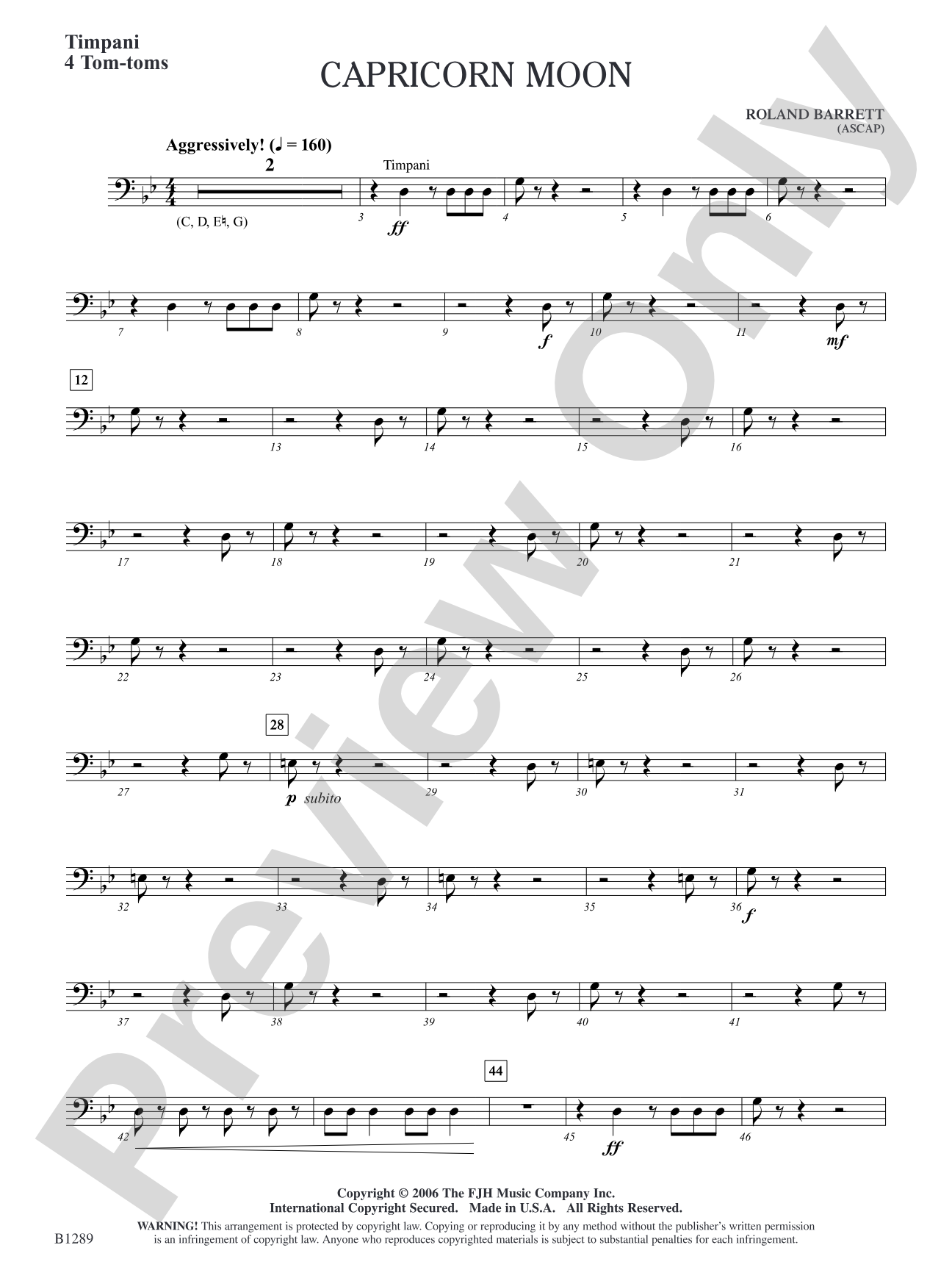 Capricorn Moon: Timpani