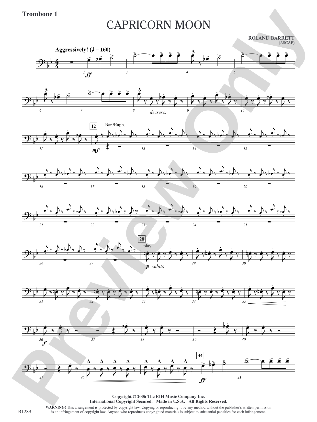Capricorn Moon: Trombone 1