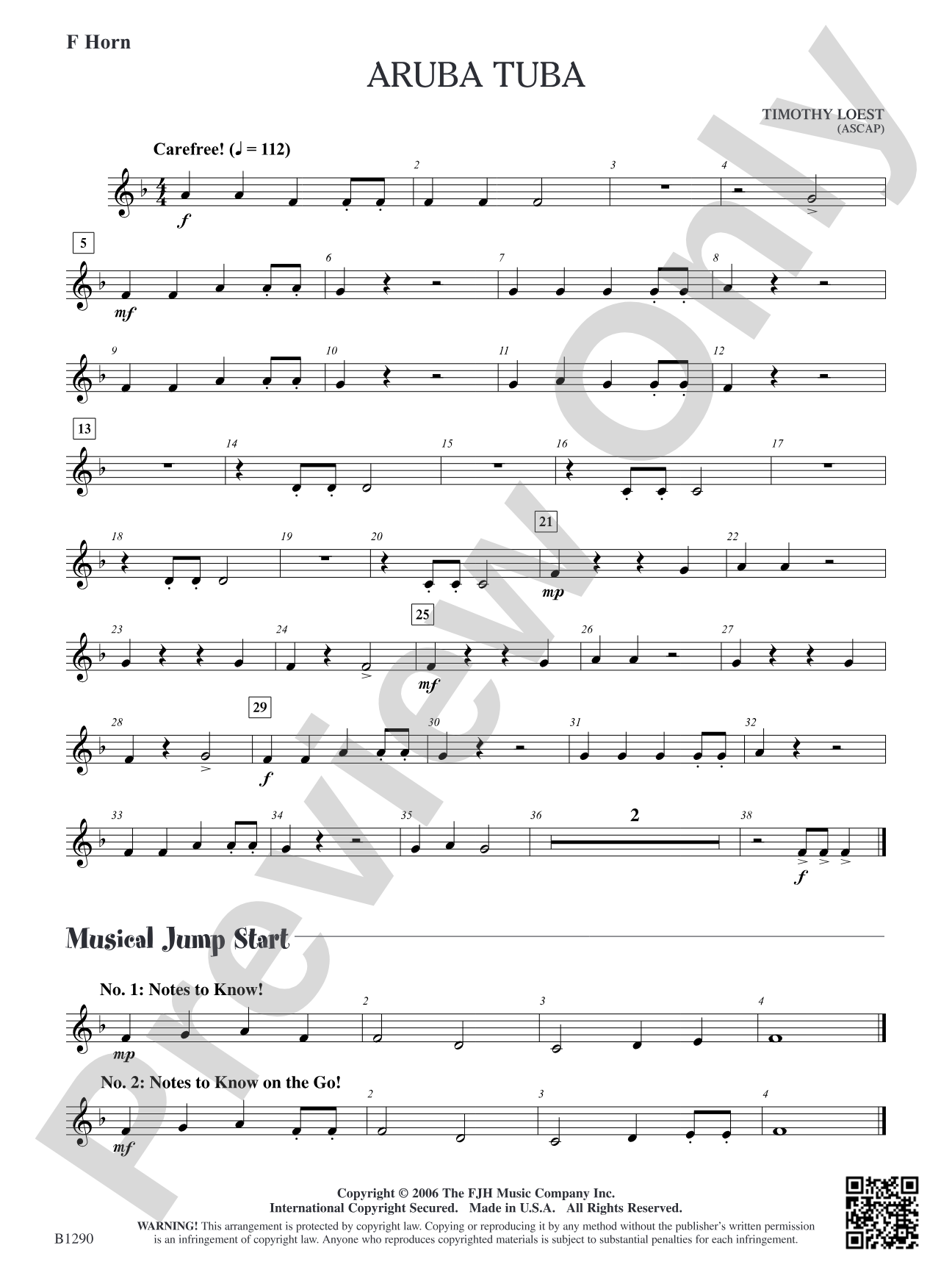 Aruba Tuba: F Horn