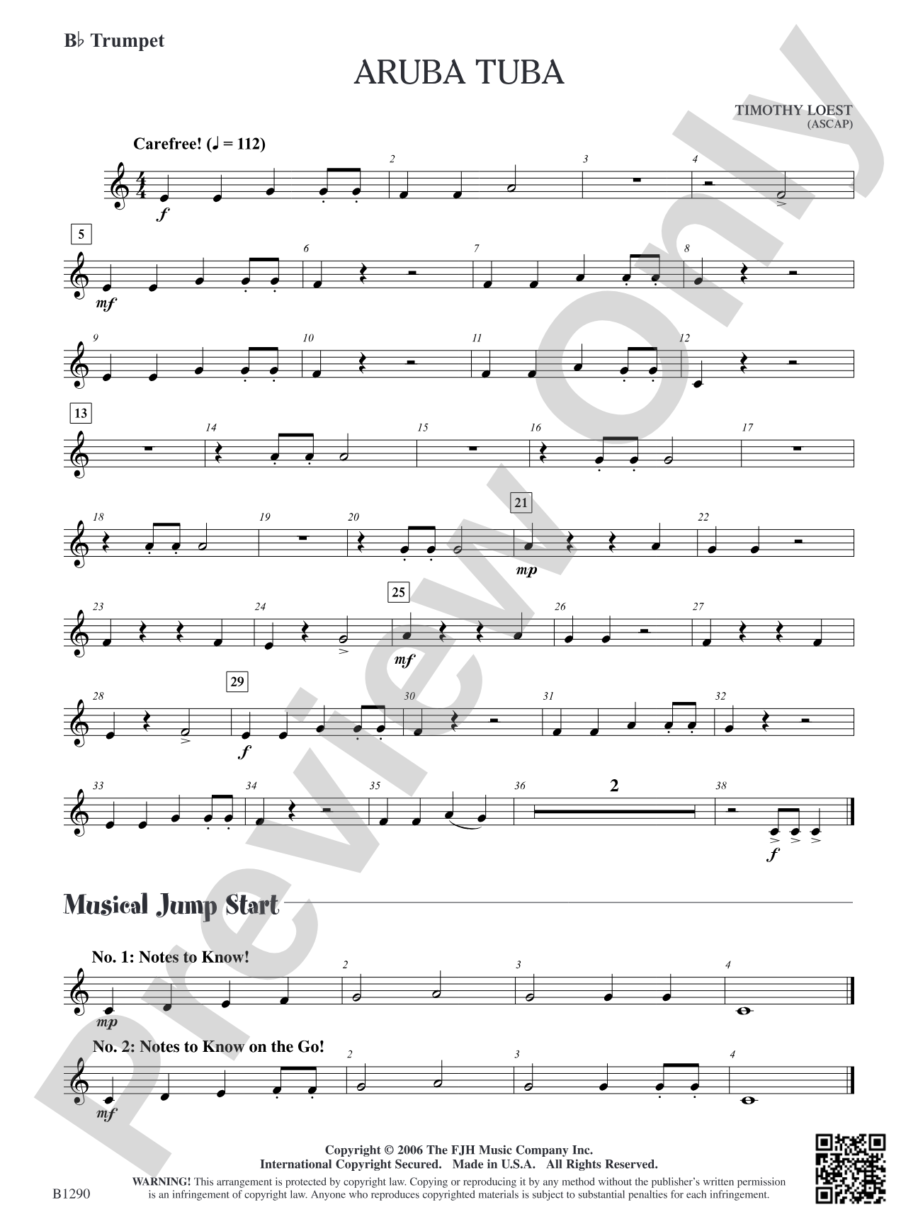Aruba Tuba: B-flat Trumpet