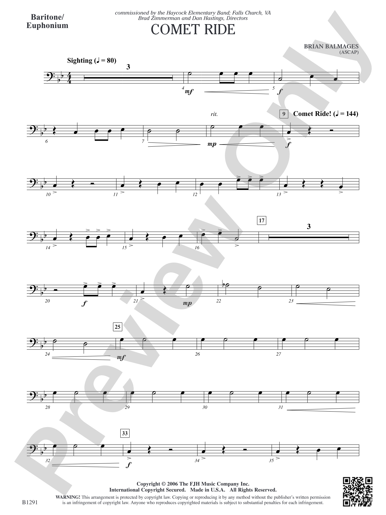 Comet Ride: Baritone/Euphonium