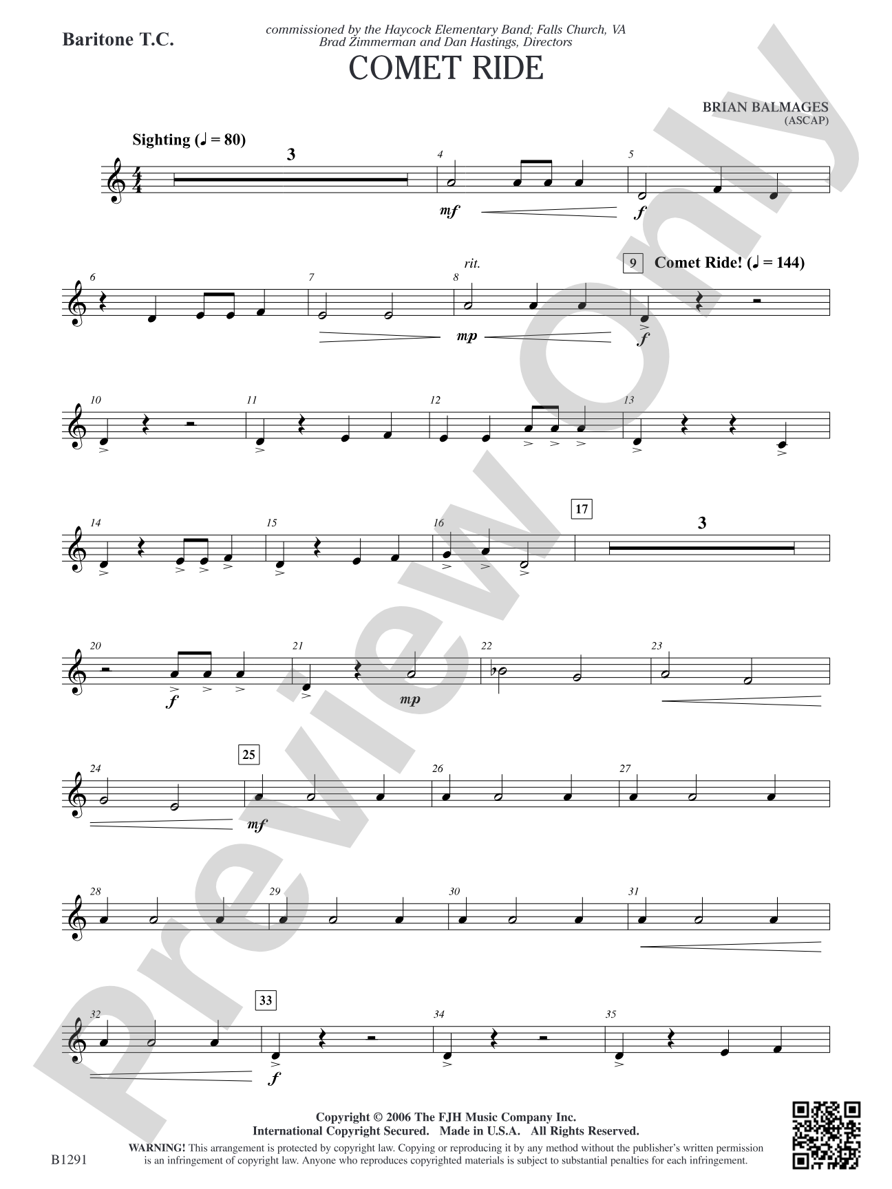 Comet Ride: Baritone T.C.