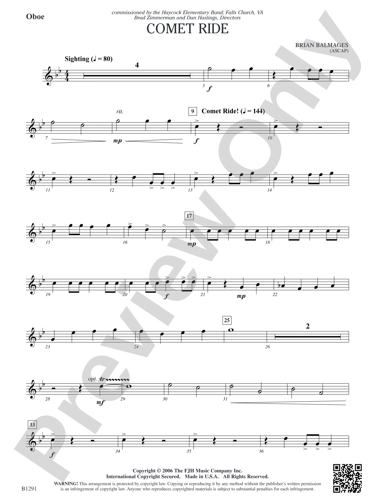 Comet Ride: Oboe