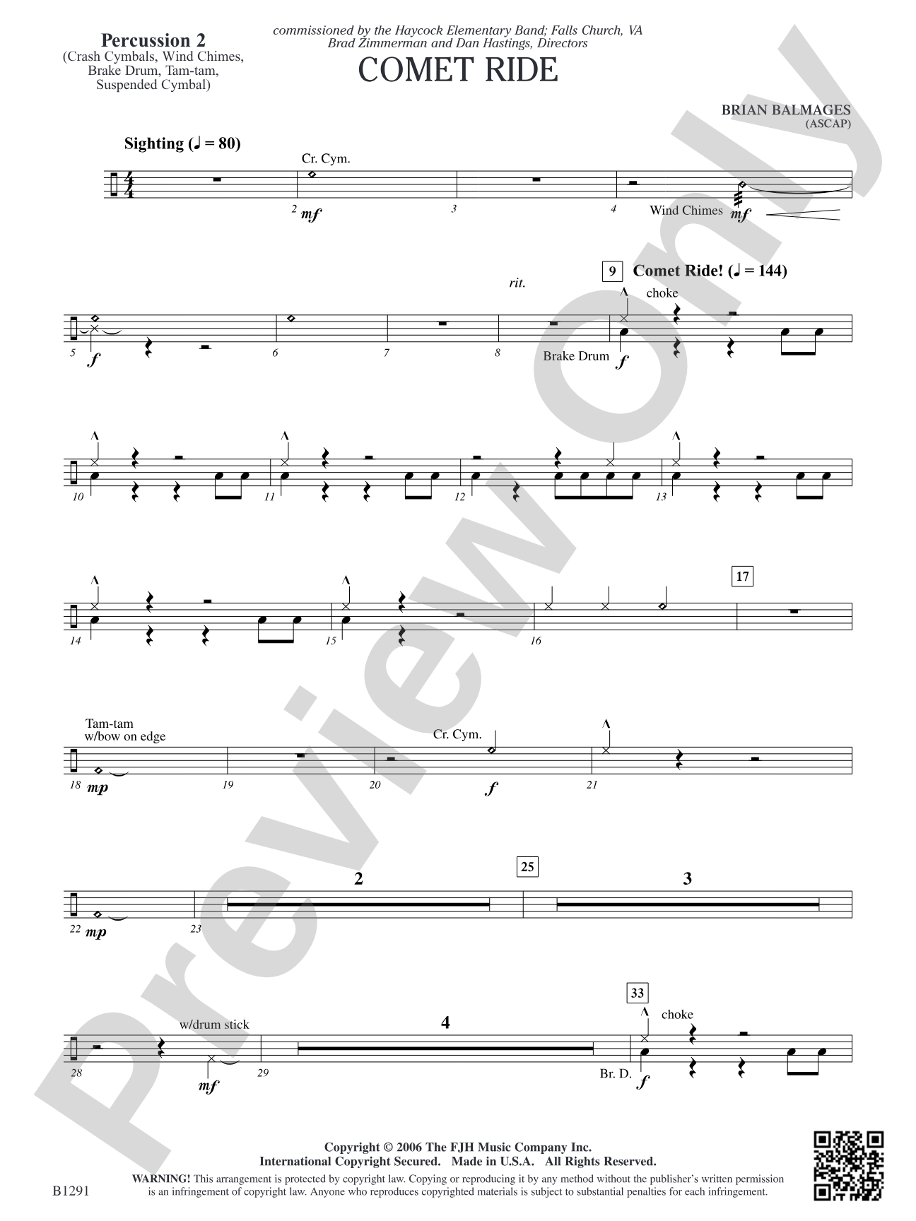 Comet Ride: Percussion 2