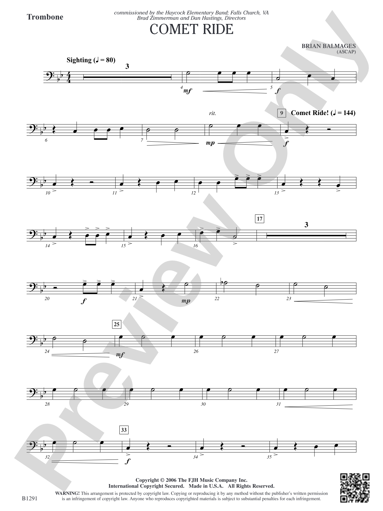 Comet Ride: Trombone