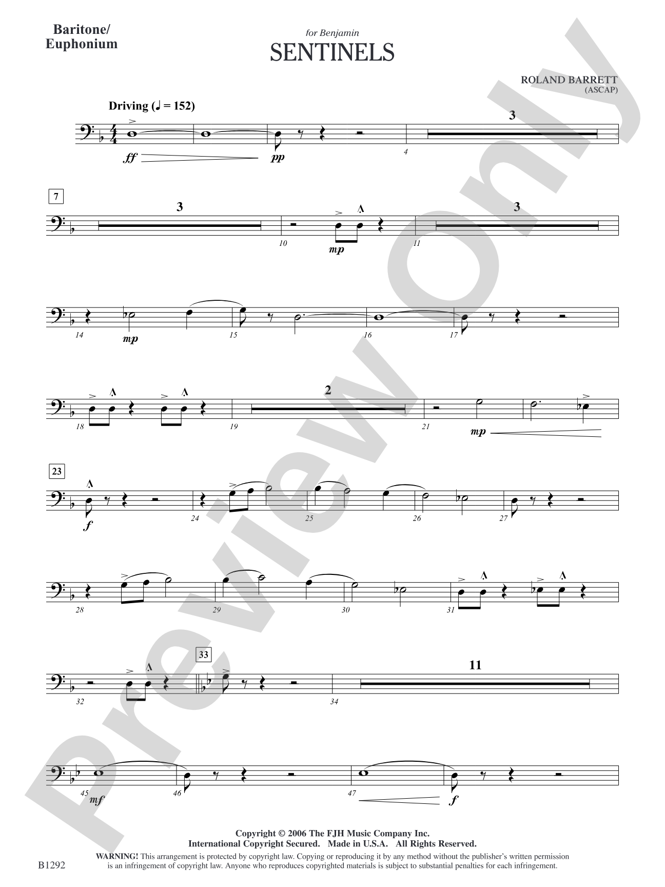 Sentinels: Baritone/Euphonium