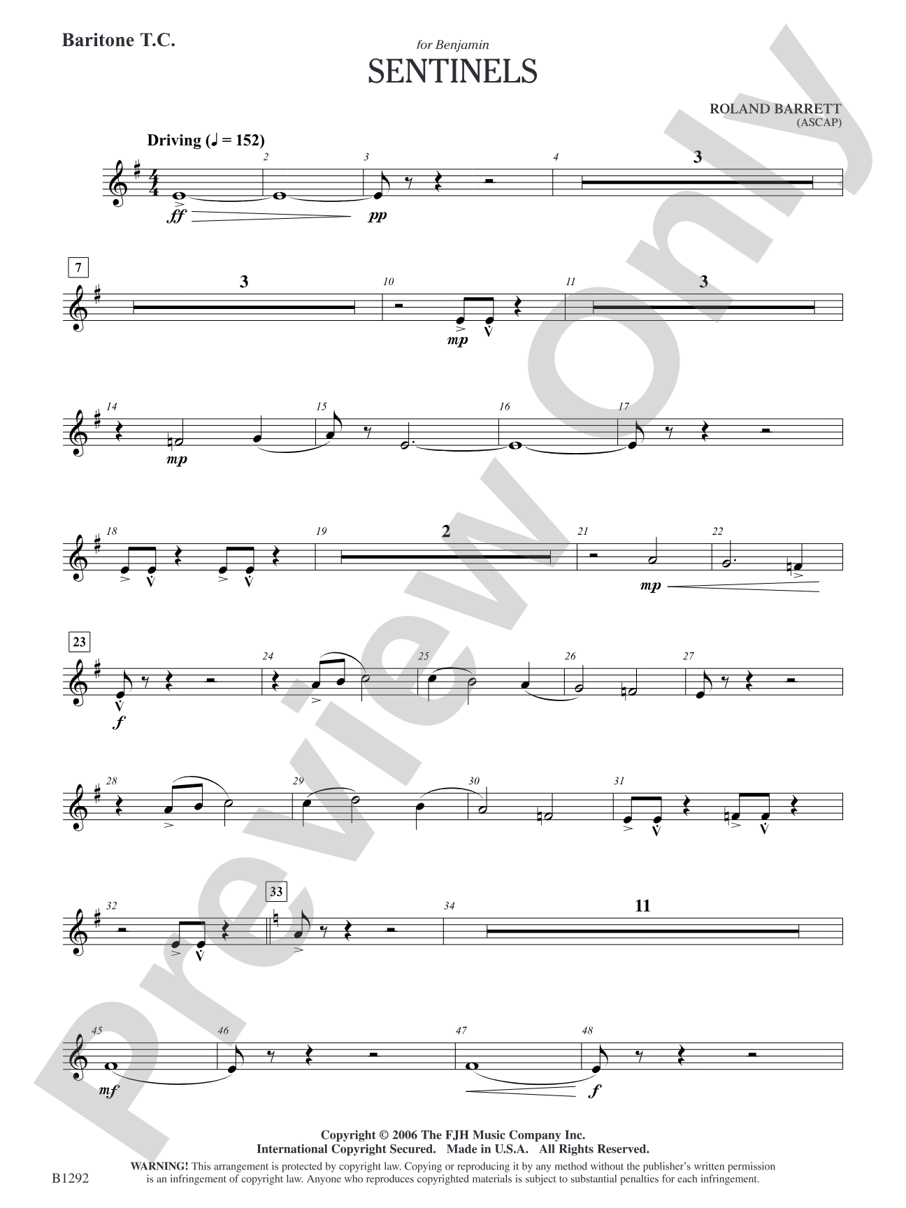 Sentinels: Baritone T.C.