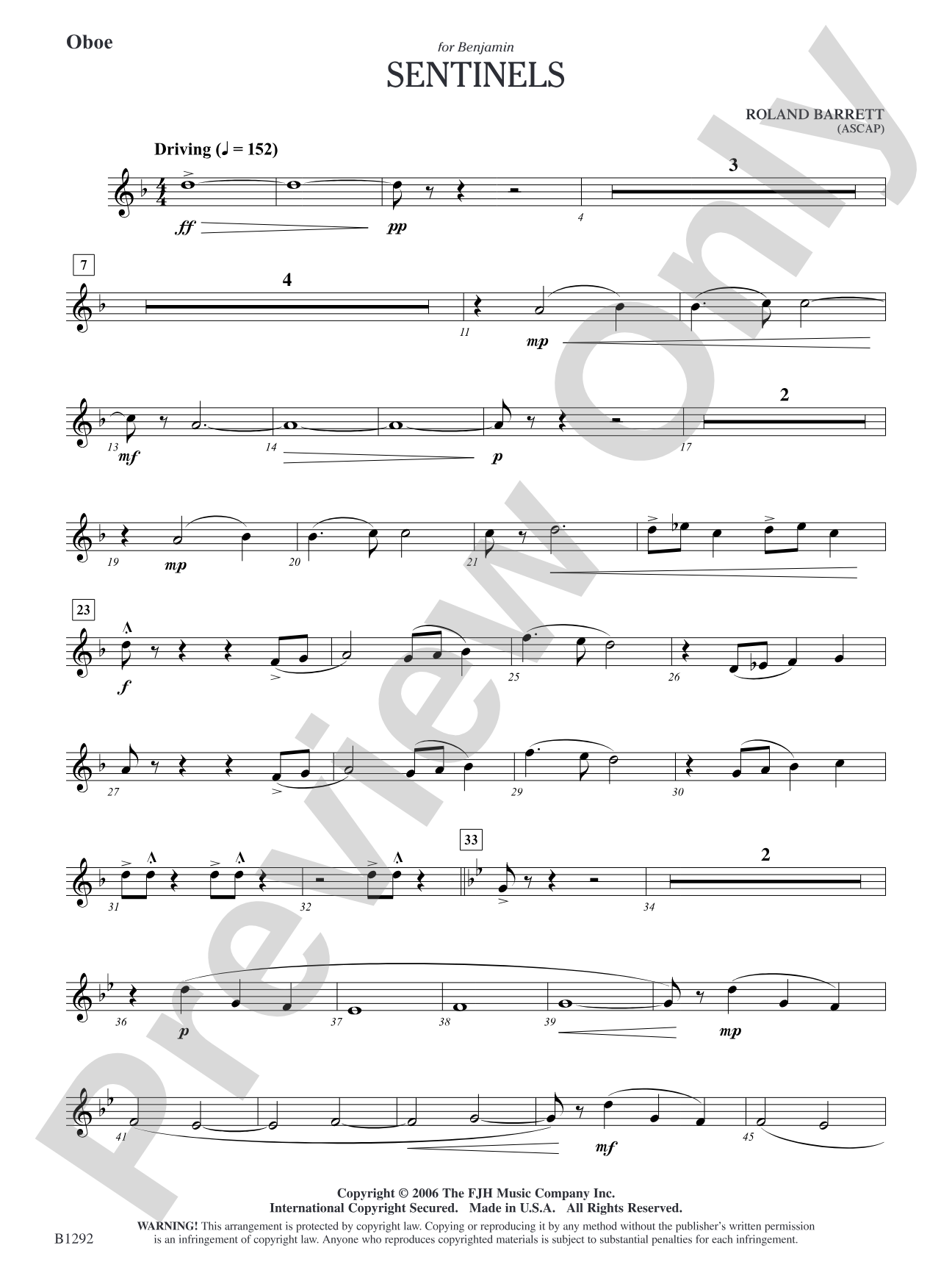 Sentinels: Oboe