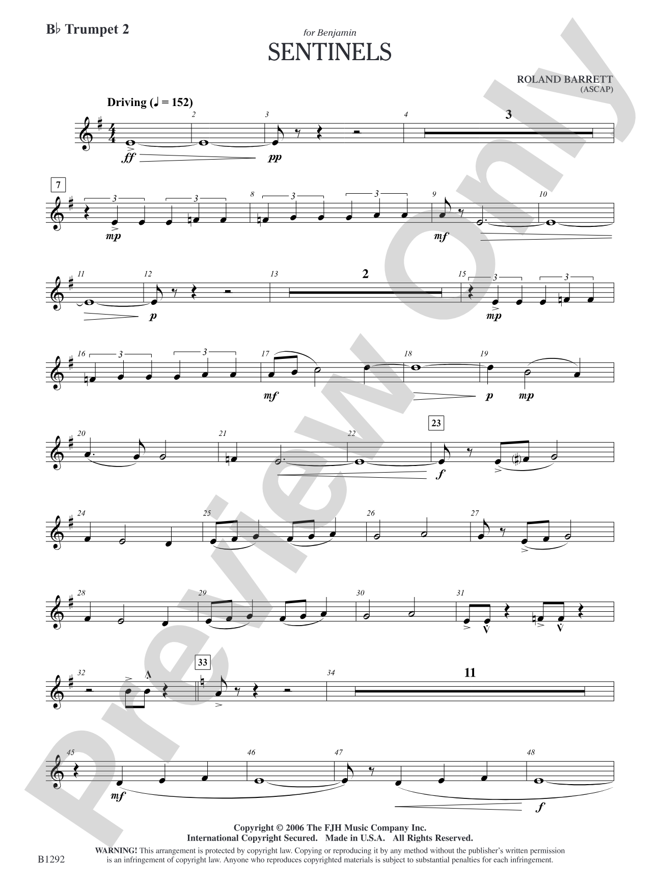 Sentinels: B-flat Trumpet 2