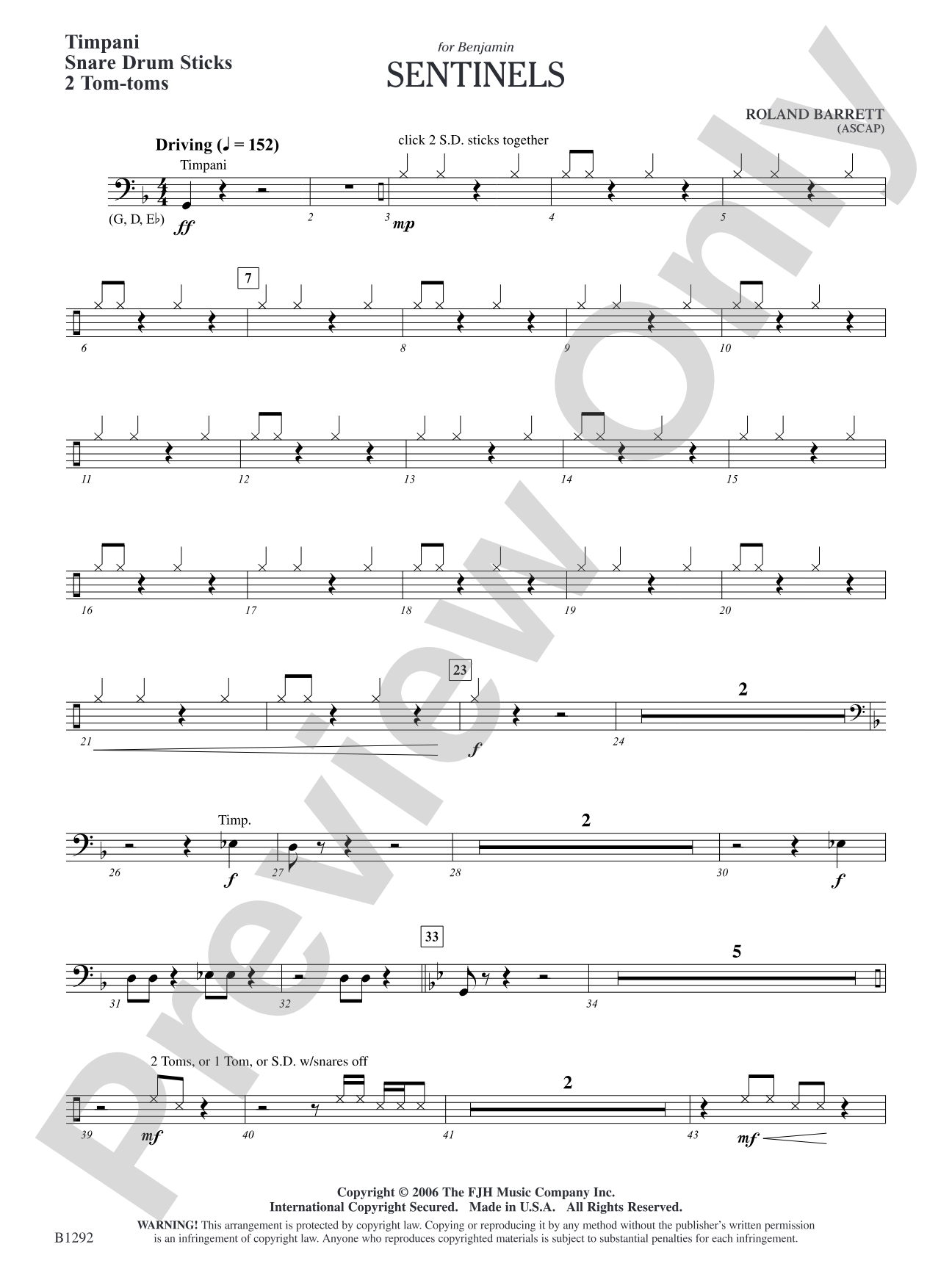 Sentinels: Timpani