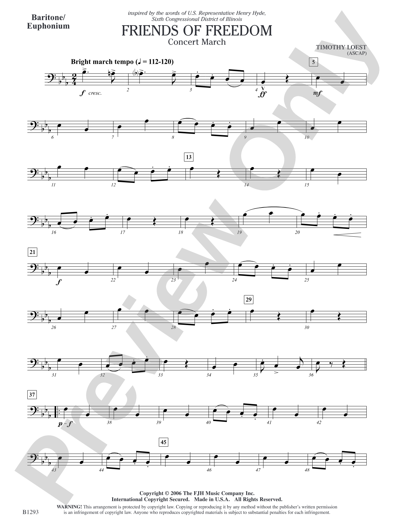 Friends of Freedom (Concert March): Baritone/Euphonium