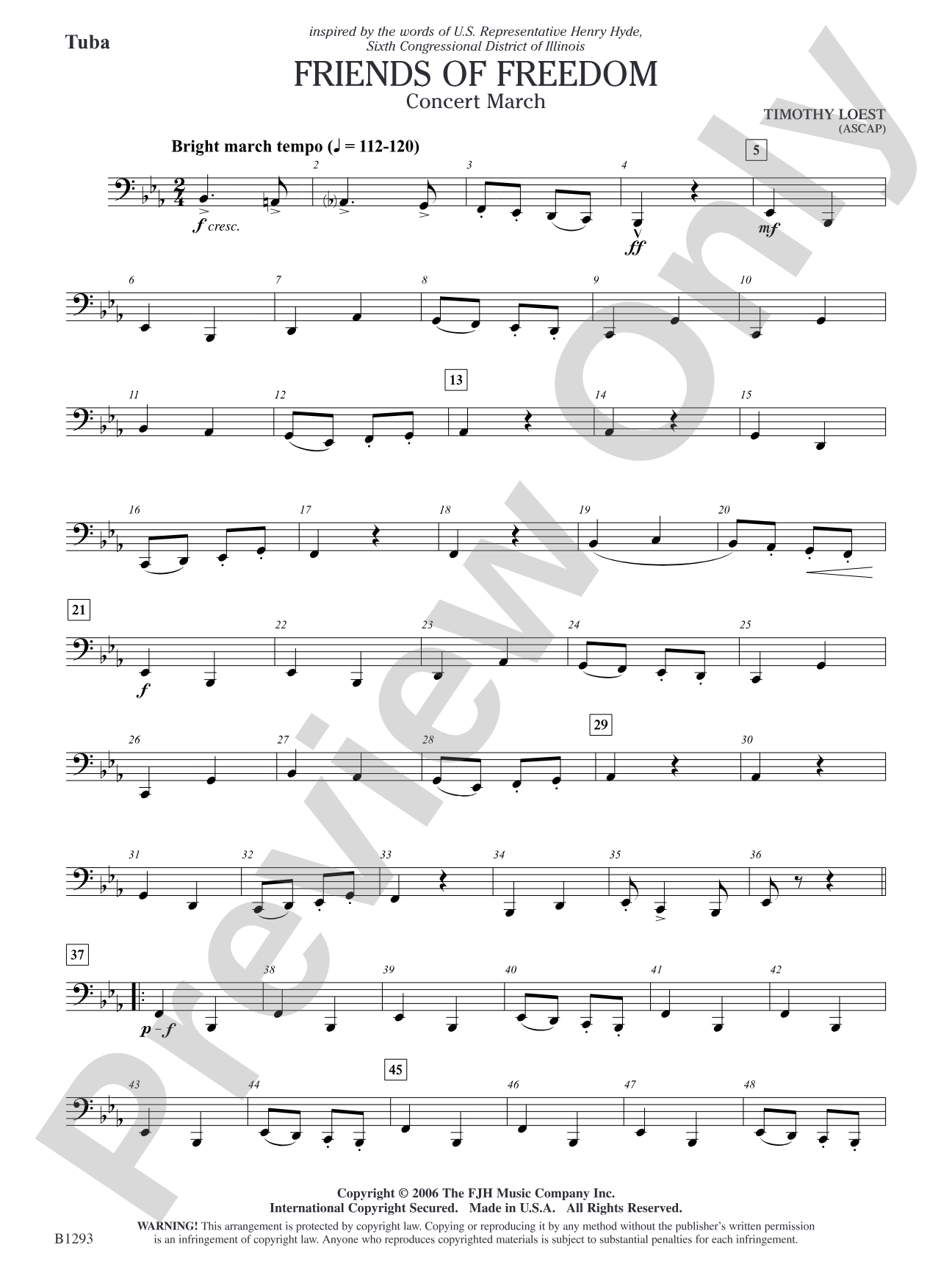 Friends of Freedom (Concert March): Tuba