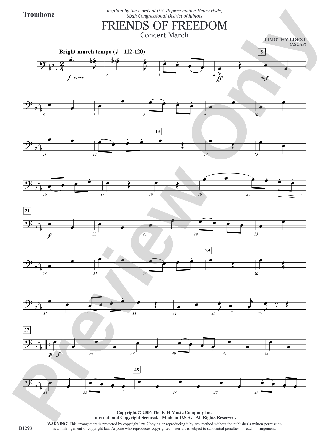 Friends of Freedom (Concert March): Trombone
