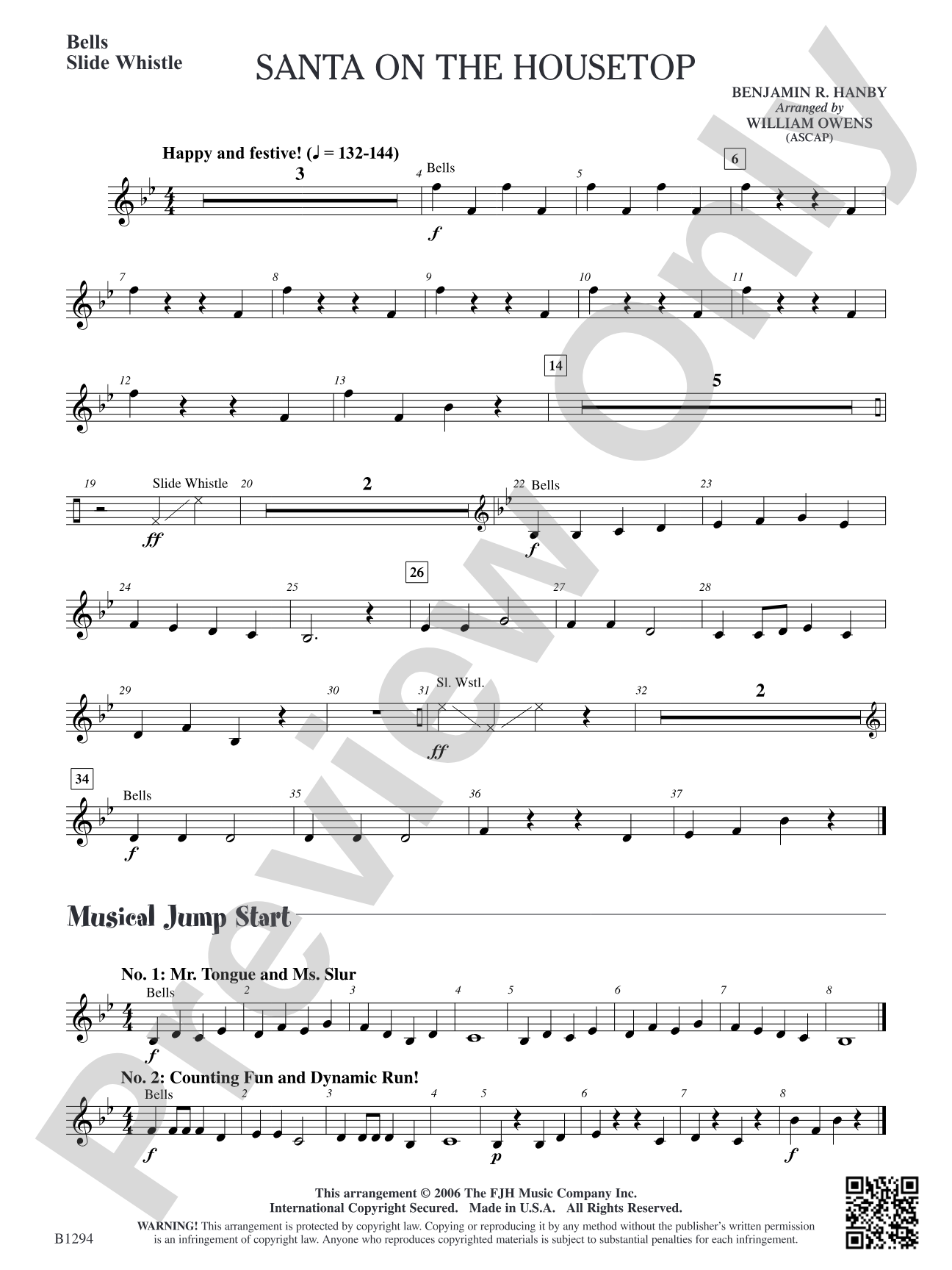Santa on the Housetop: Bells/Slide Whistle