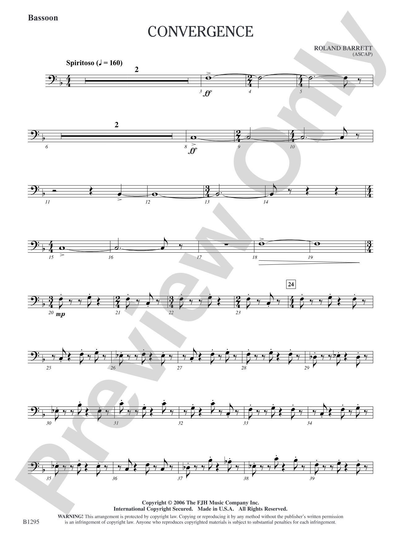 Convergence: Bassoon
