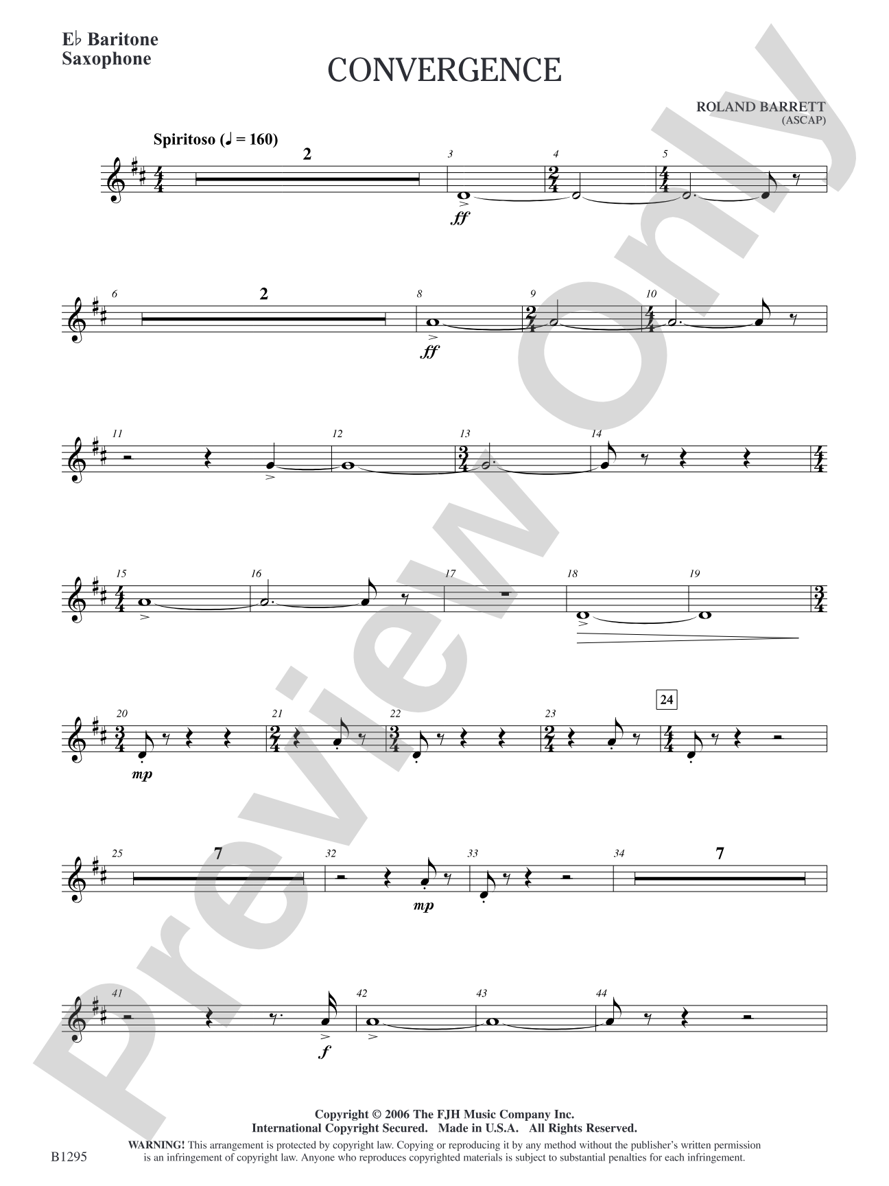 Convergence: E-flat Baritone Saxophone