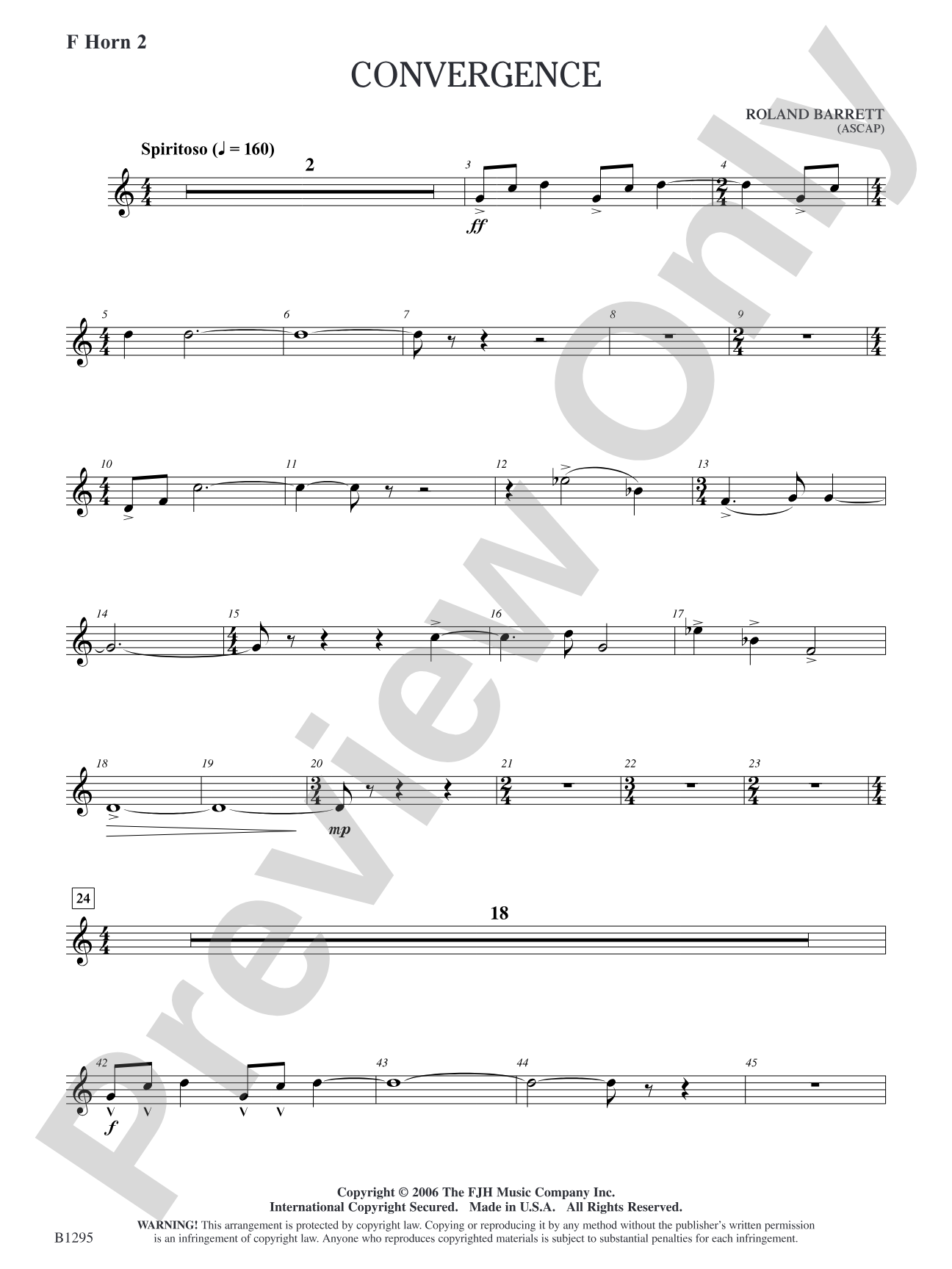 Convergence: F Horn 2