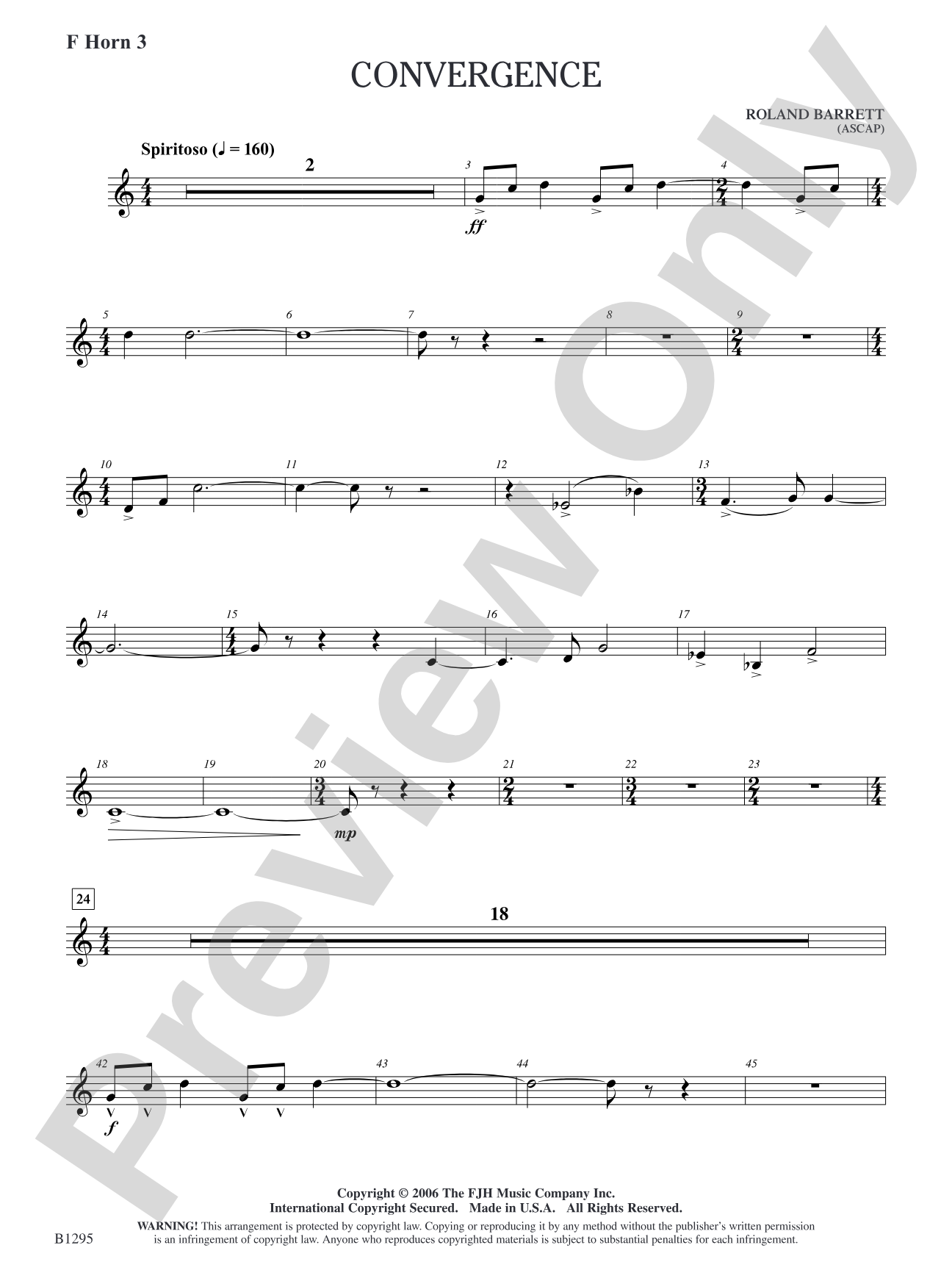 Convergence: F Horn 3