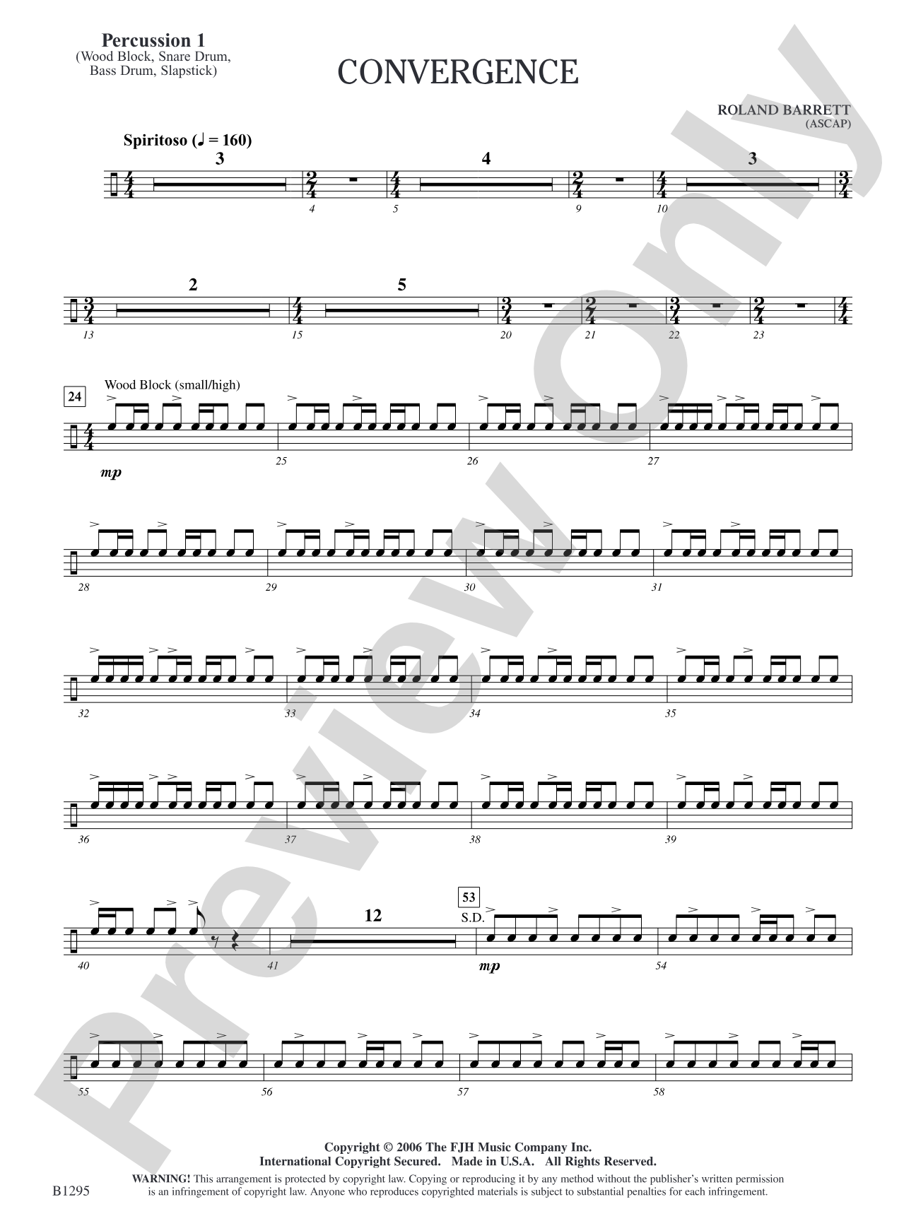 Convergence: Percussion 1