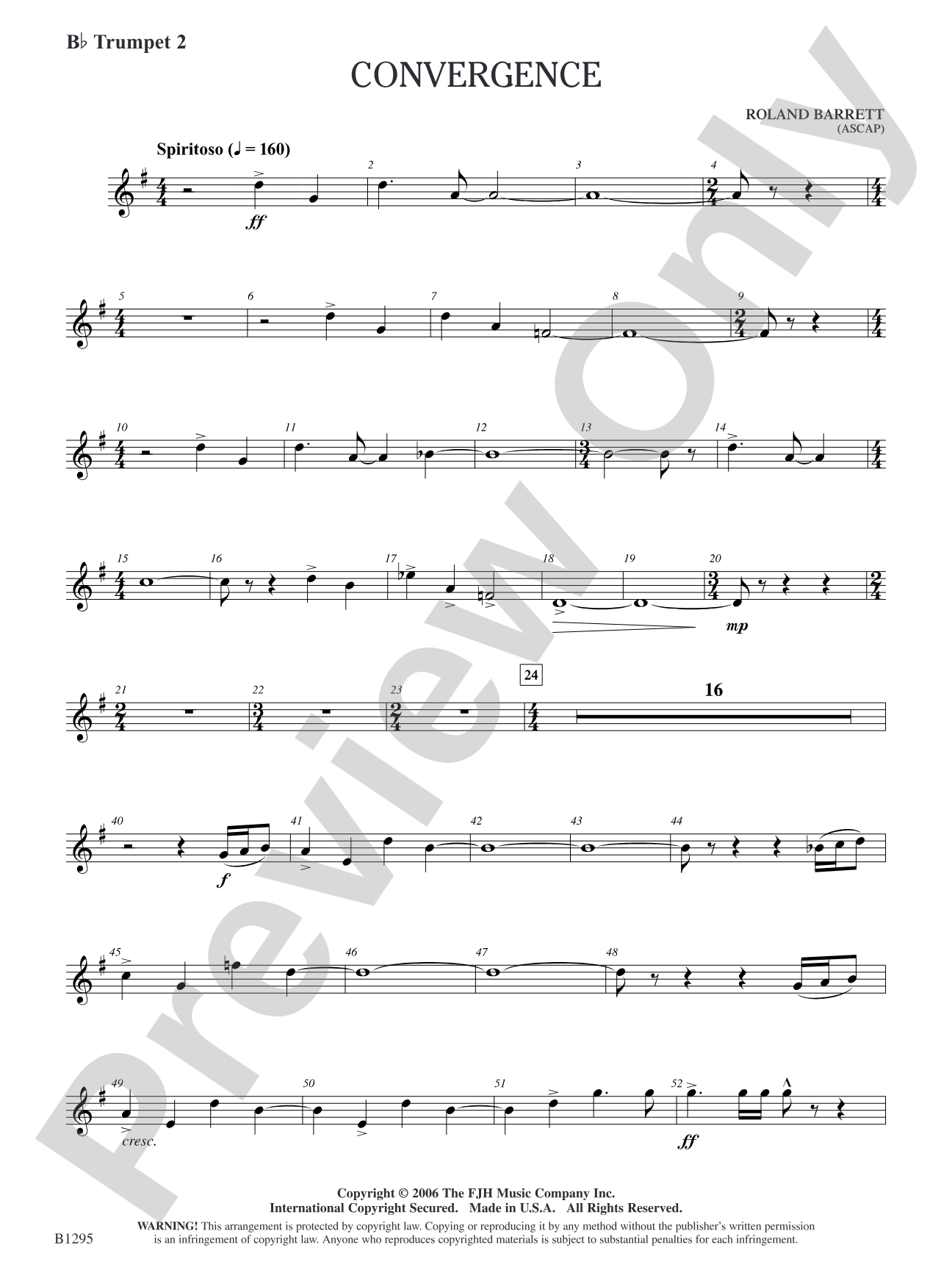 Convergence: B-flat Trumpet 2