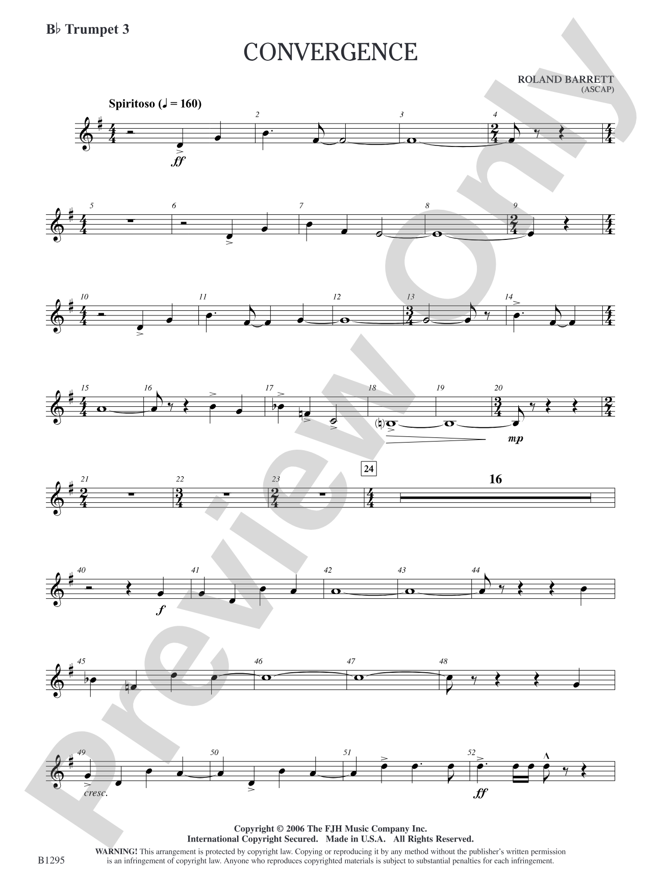 Convergence: B-flat Trumpet 3